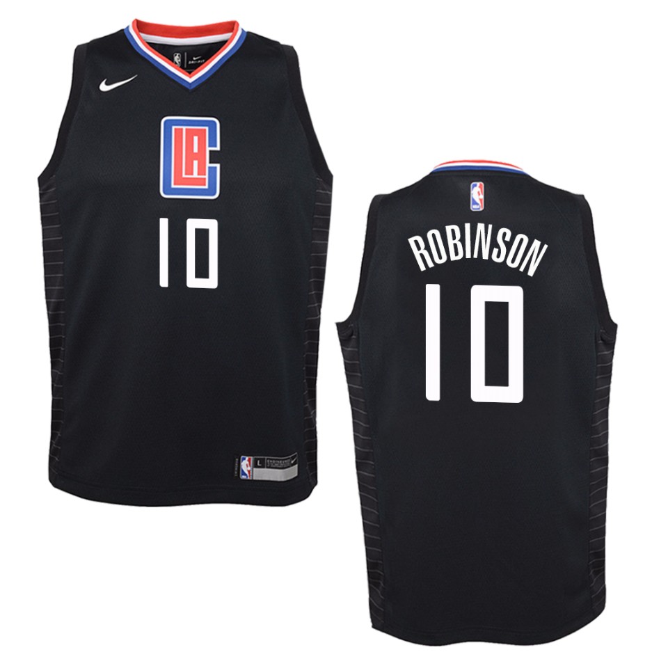 Youth Los Angeles Clippers #10 Jerome Robinson Statement Swingman Basketball Jersey - Black