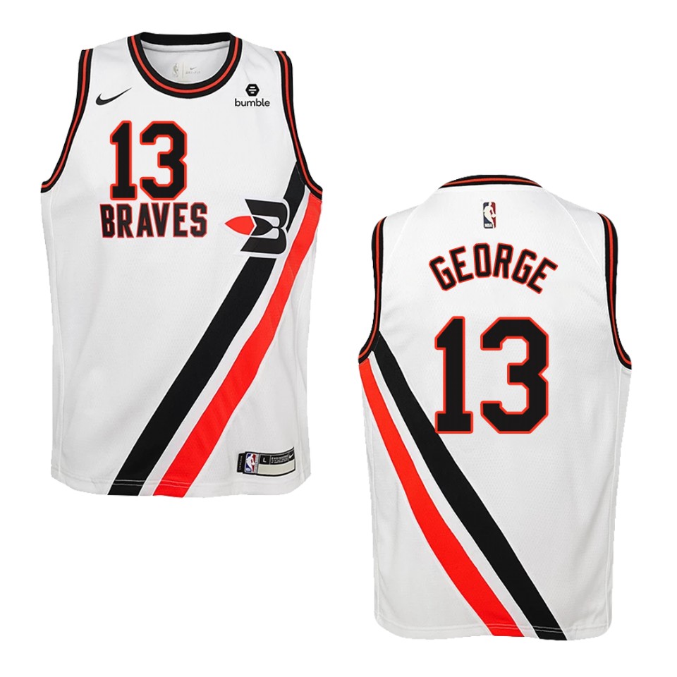 Youth Los Angeles Clippers #13 Paul George Hardwood Classics Swingman Basketball Jersey - White