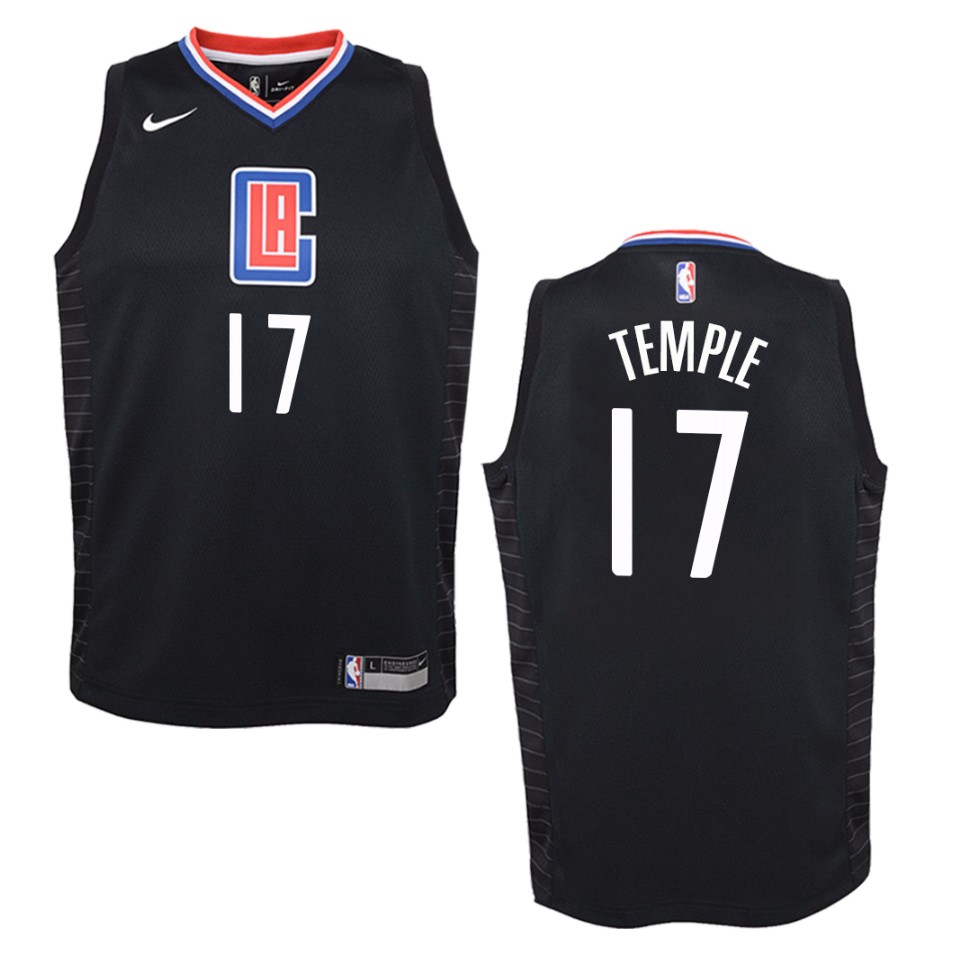 Youth Los Angeles Clippers #17 Garrett Temple Statement Swingman Basketball Jersey - Black