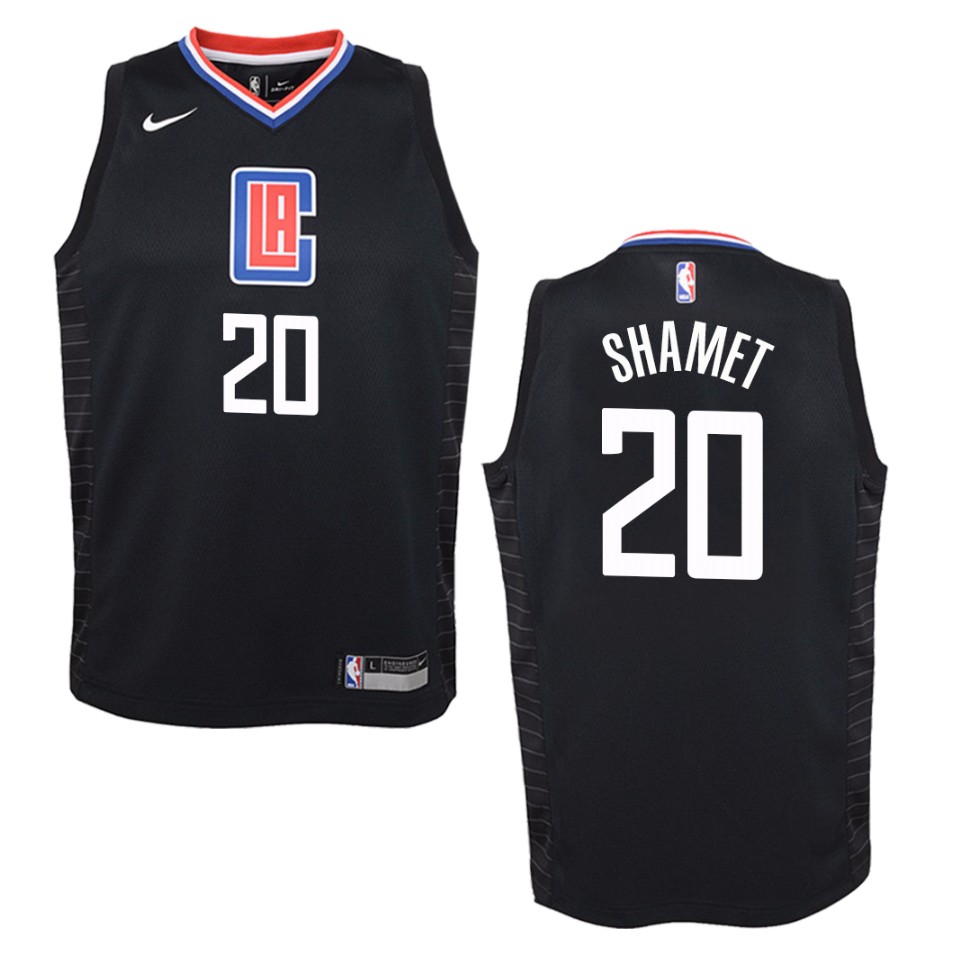 Youth Los Angeles Clippers #20 Landry Shamet Statement Swingman Basketball Jersey - Black