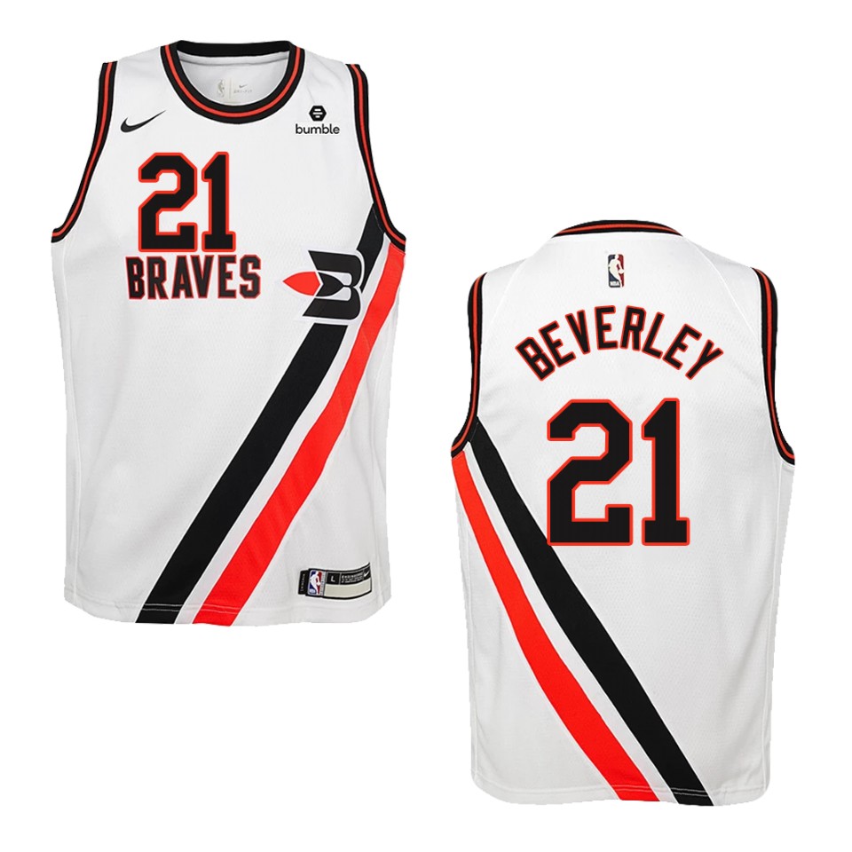 Youth Los Angeles Clippers #21 Patrick Beverley Hardwood Classics Swingman Basketball Jersey - White