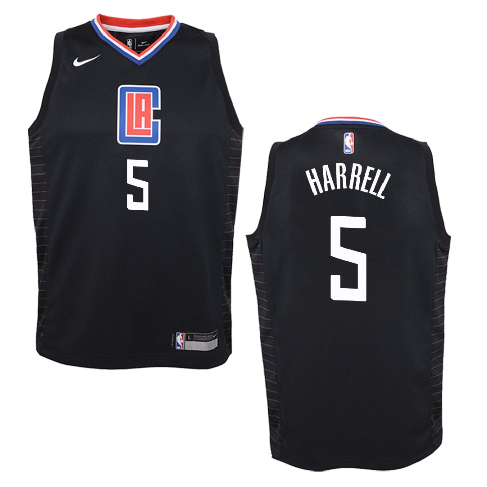 Youth Los Angeles Clippers #5 Montrezl Harrell Statement Swingman Basketball Jersey - Black