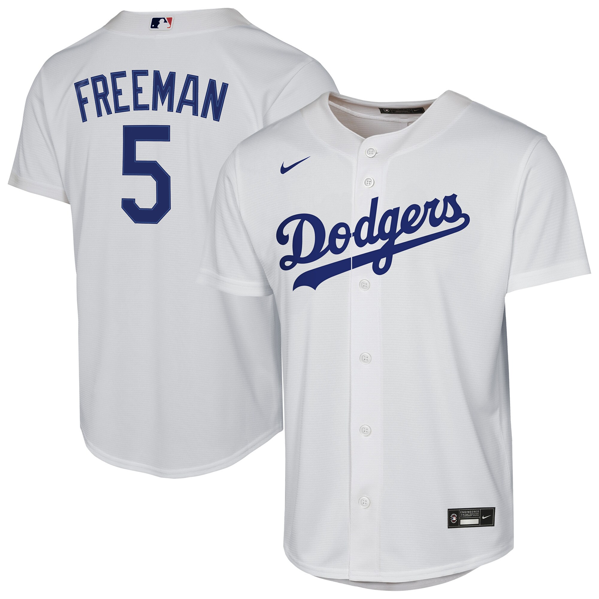 Youth Los Angeles Dodgers Freddie Freeman White Home Player Baseball Jersey 