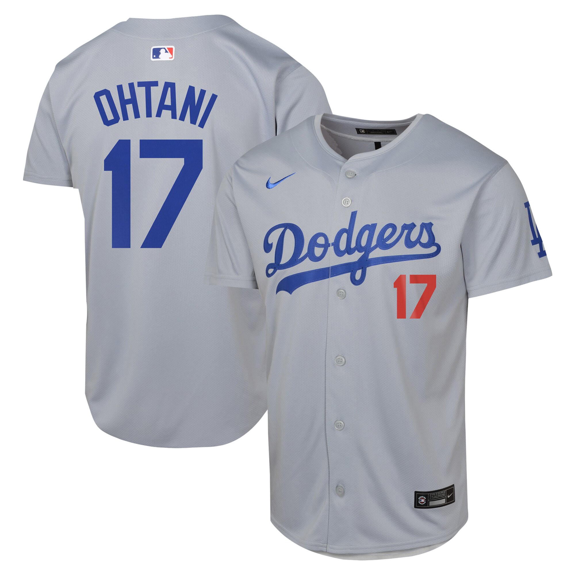 Youth Los Angeles Dodgers Shohei Ohtani Gray Alternate Limited Baseball Jersey 