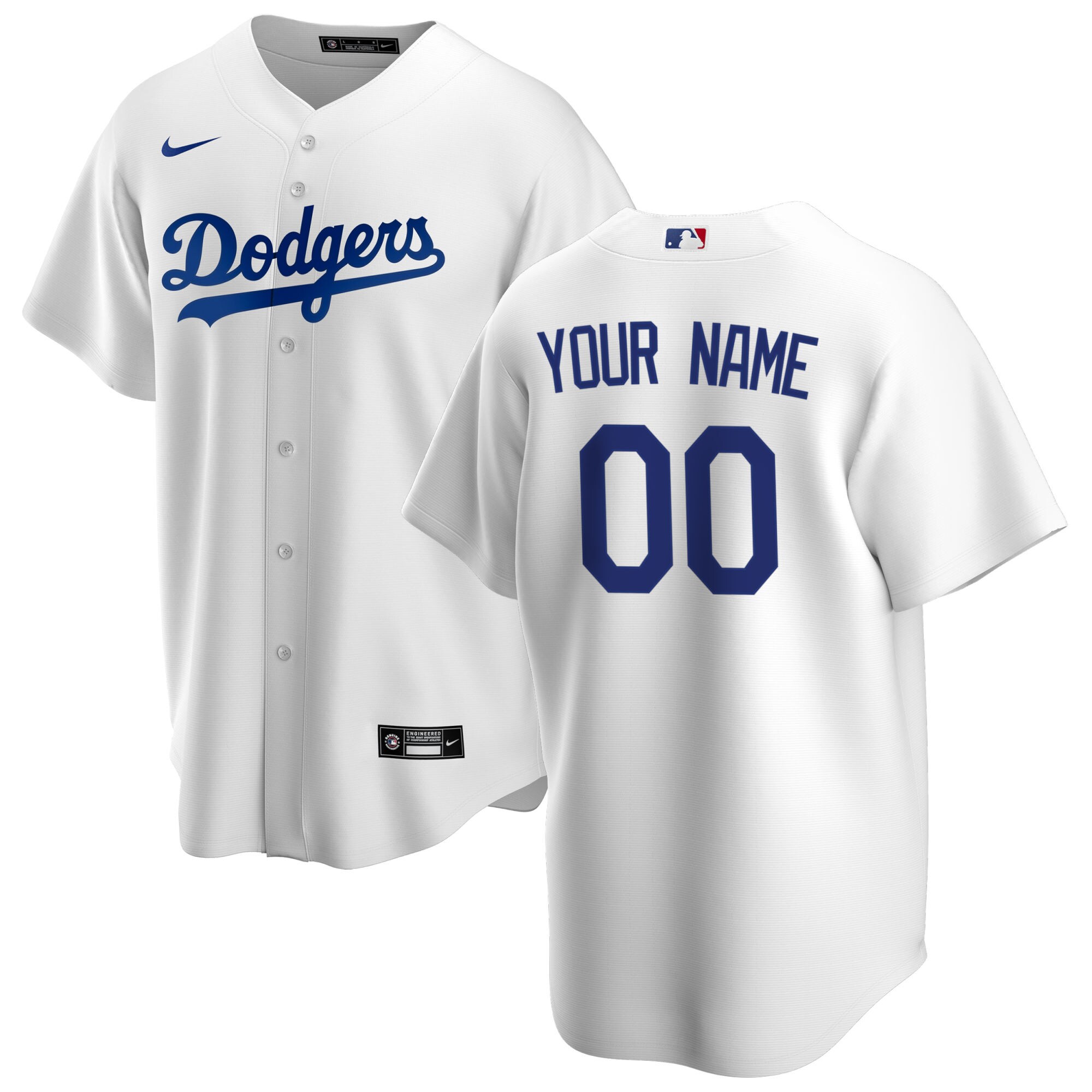 Youth Los Angeles Dodgers White Home Custom Baseball Jersey 