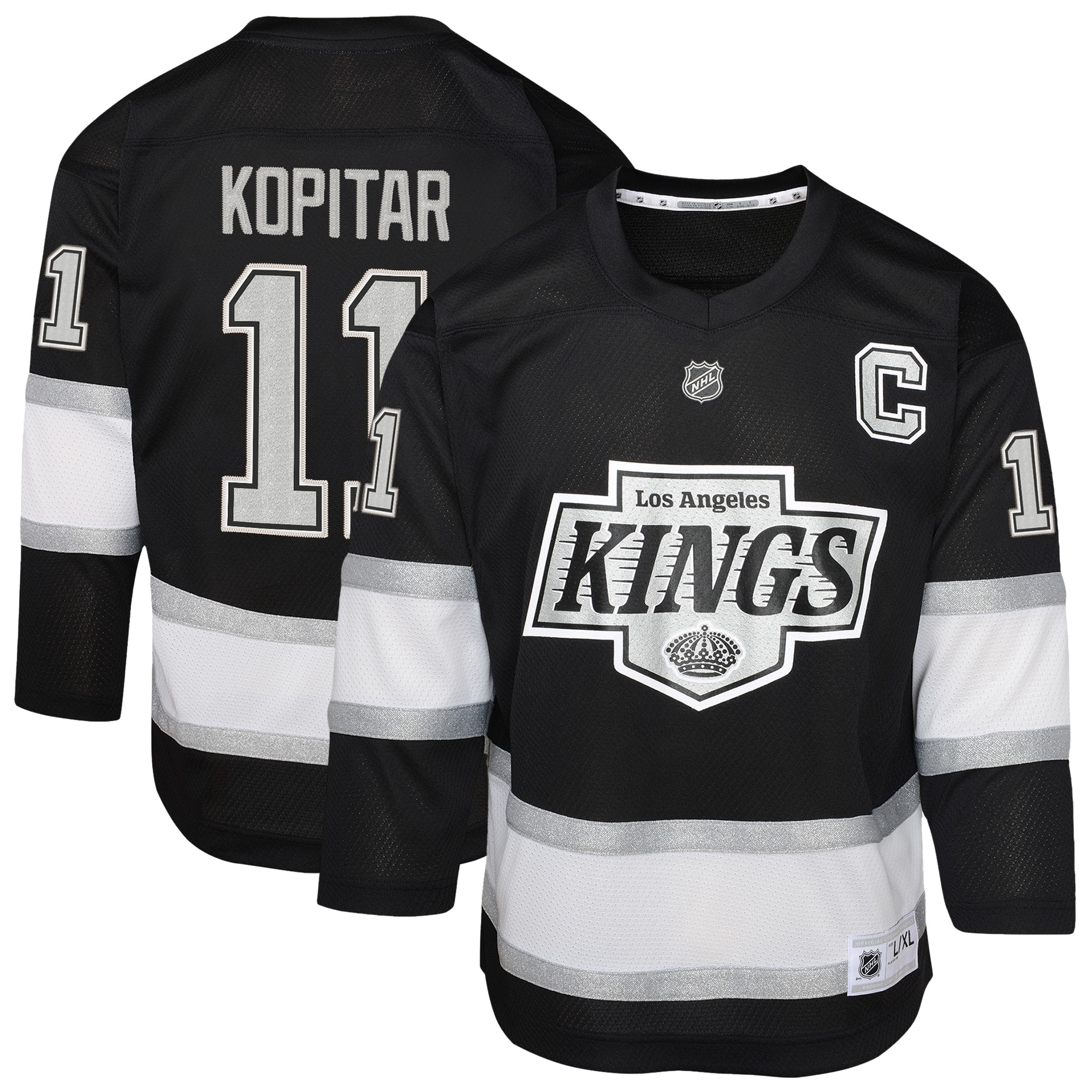 Youth Los Angeles Kings Anze Kopitar Black Player Hockey Jersey - JS219 
