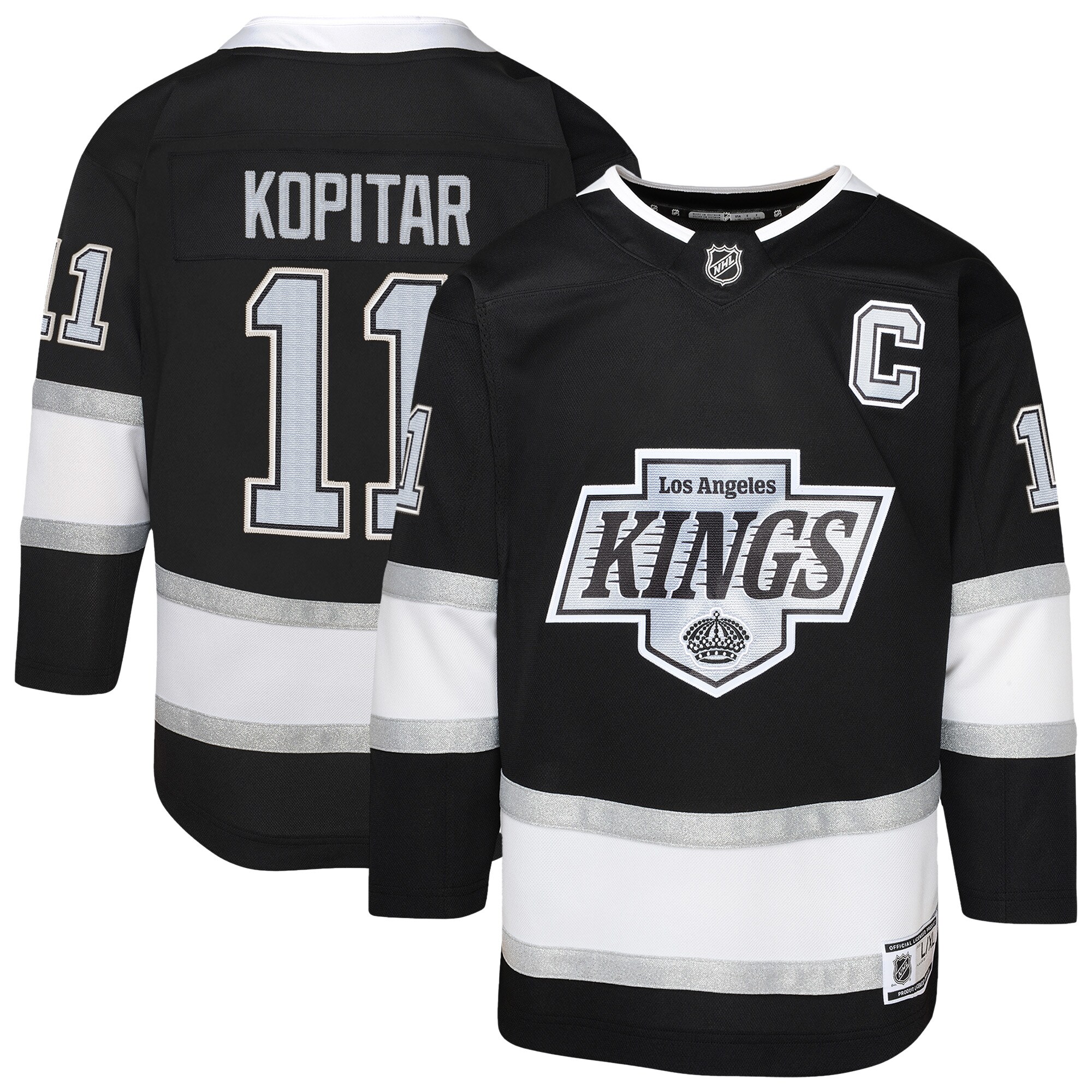 Youth Los Angeles Kings Anze Kopitar Black Premier Player Hockey Jersey - JS854 