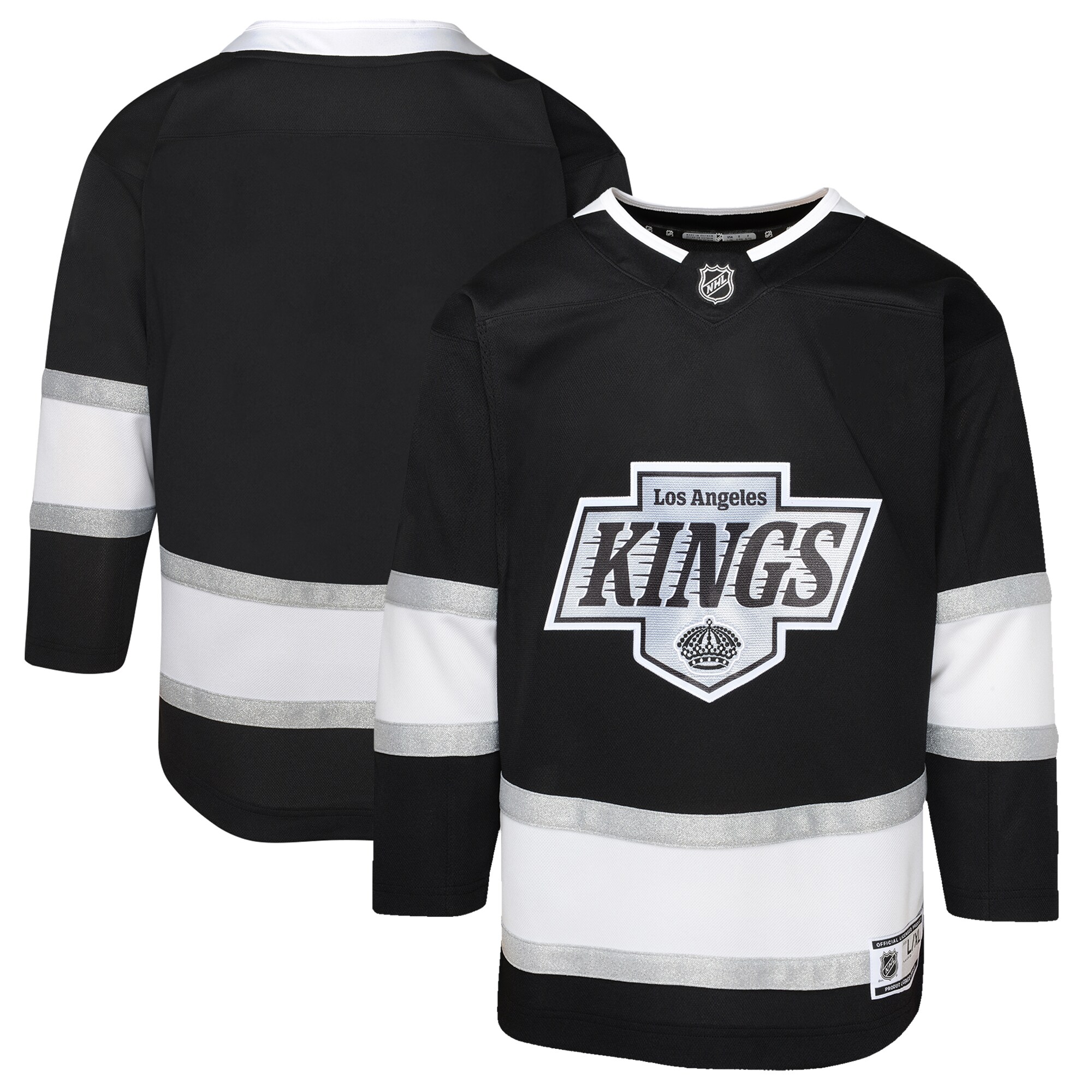 Youth Los Angeles Kings Black Home Premier Hockey Jersey - JS659 