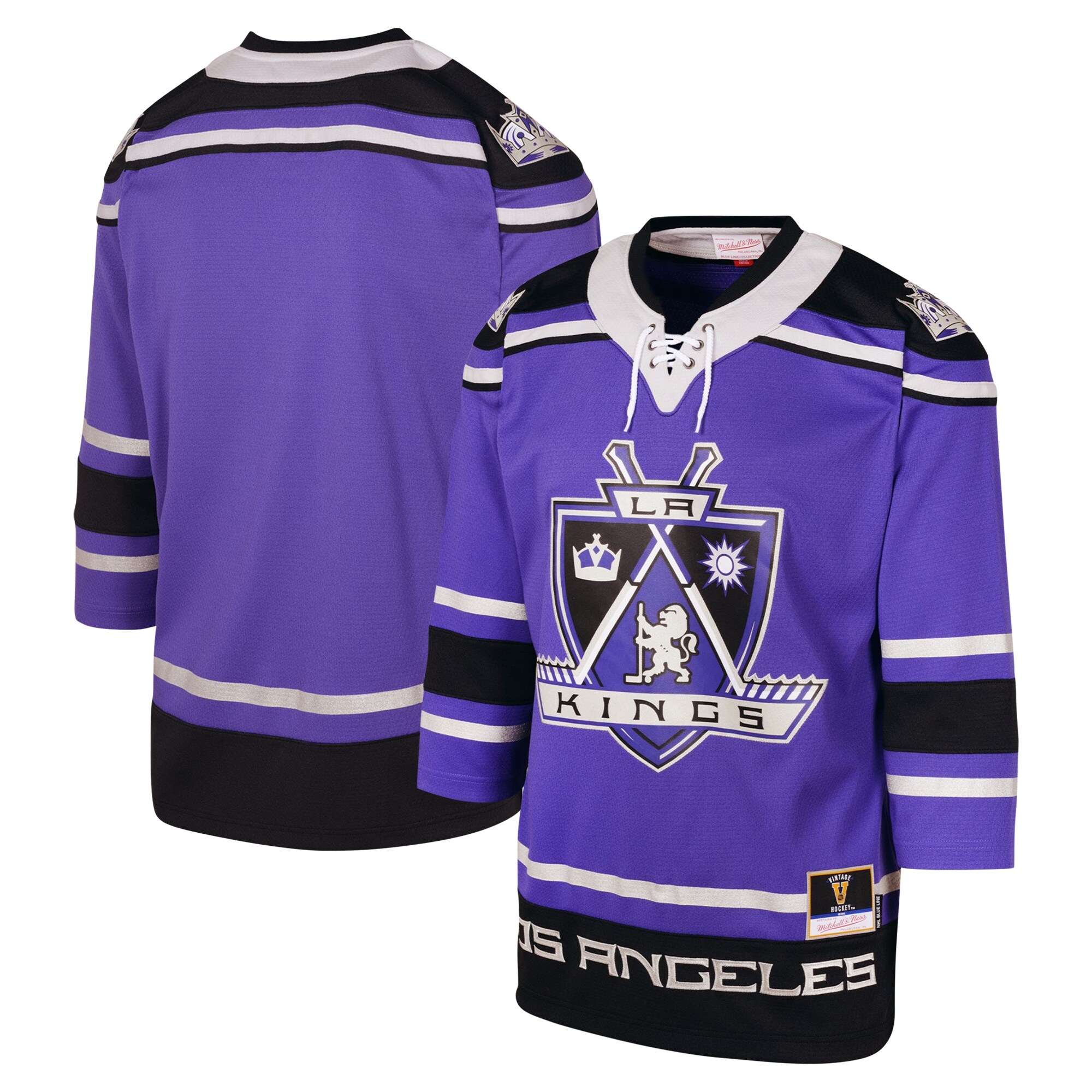 Youth Los Angeles Kings Mitchell & Ness Purple 2002 Blue Line Hockey Jersey - JS843 