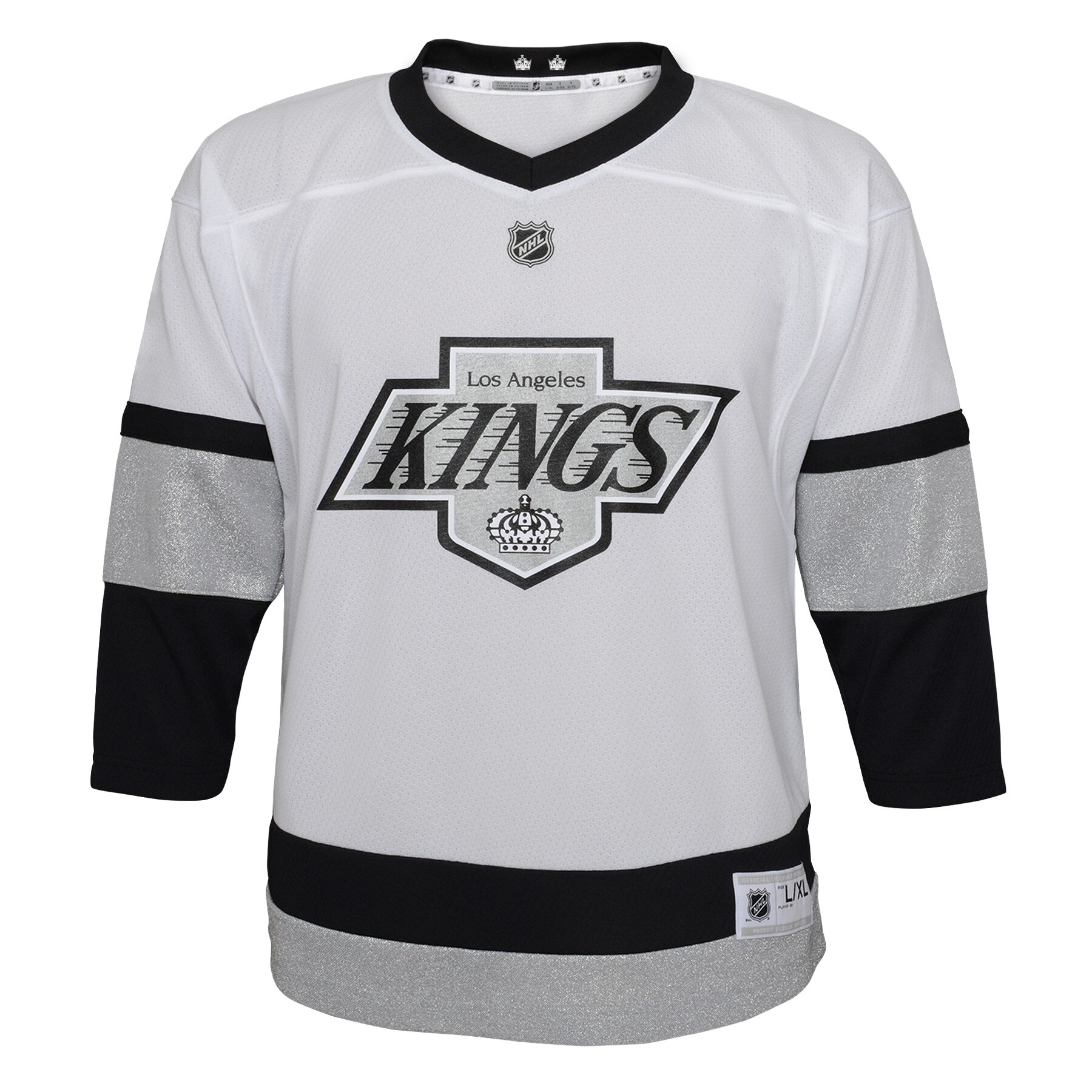 Alternative view of Youth Los Angeles Kings White 2021/22 Alternate Hockey Jersey - JS641 