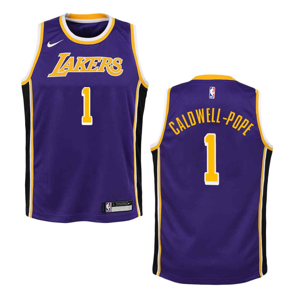 Youth Los Angeles Lakers #1 Kentavious Caldwell-pope Statement Swingman Basketball Jersey - Purple