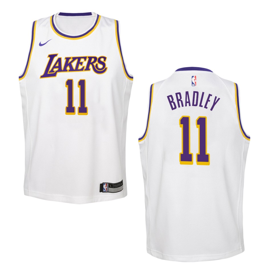 Youth Los Angeles Lakers #11 Avery Bradley Association Swingman Basketball Jersey - White