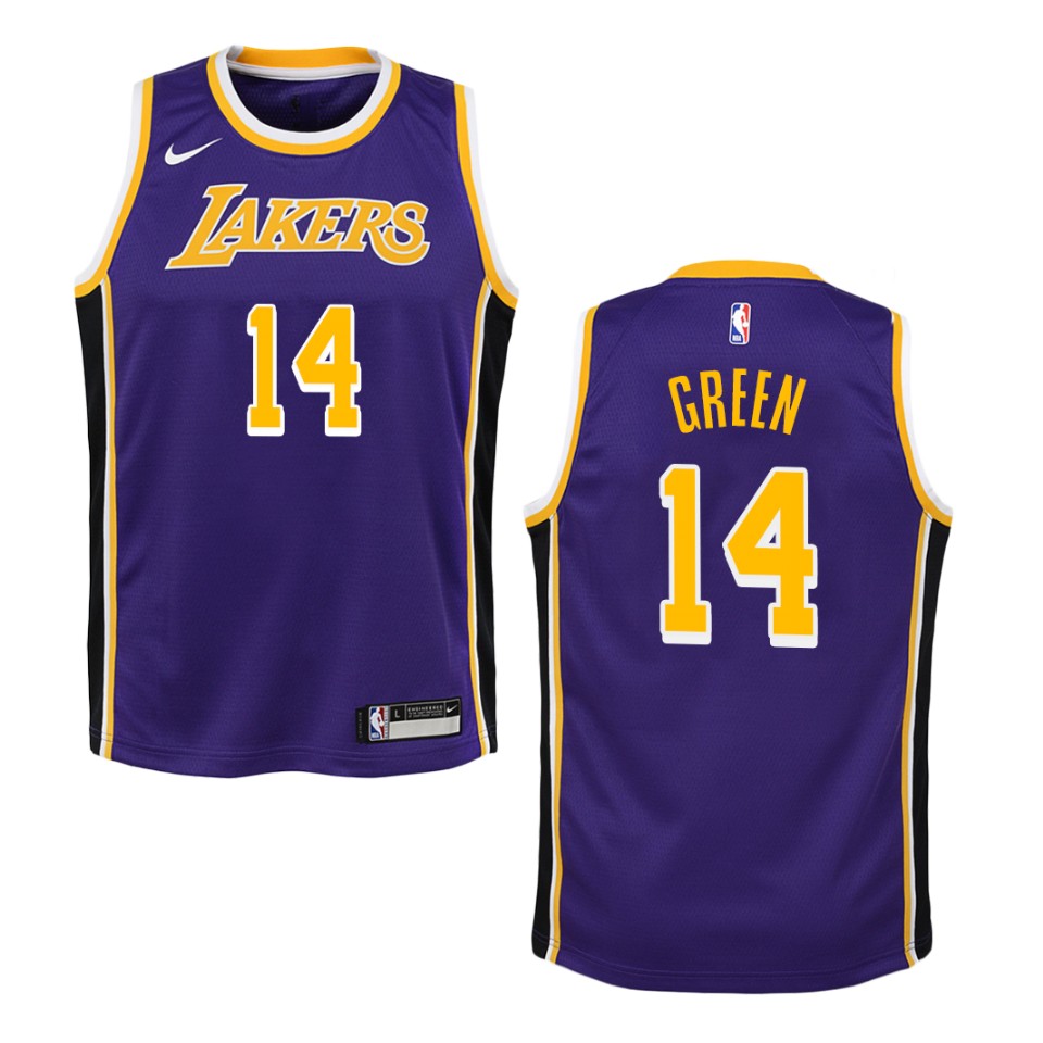 Youth Los Angeles Lakers #14 Danny Green Statement Swingman Basketball Jersey - Purple