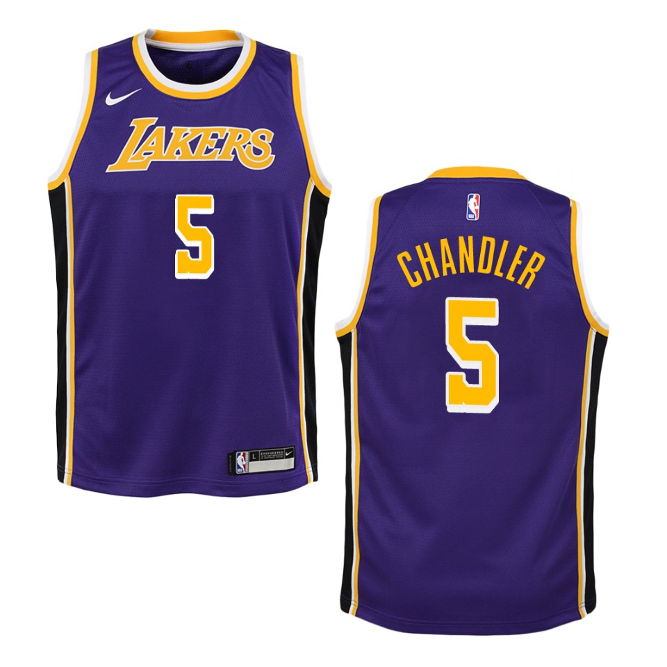 Youth Los Angeles Lakers #5 Tyson Chandler Statement Swingman Basketball Jersey - Purple