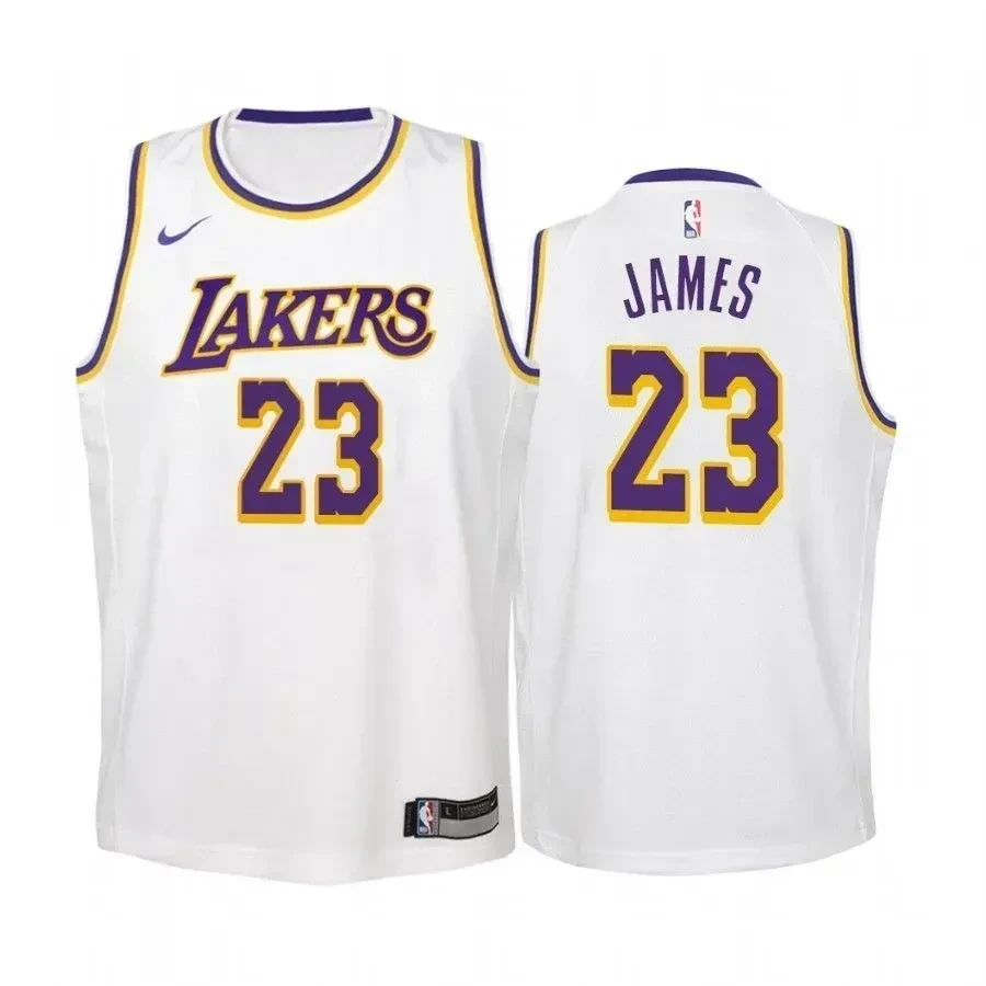 Youth Los Angeles Lakers Lebron James 23 Association Basketball Jersey - JS937 