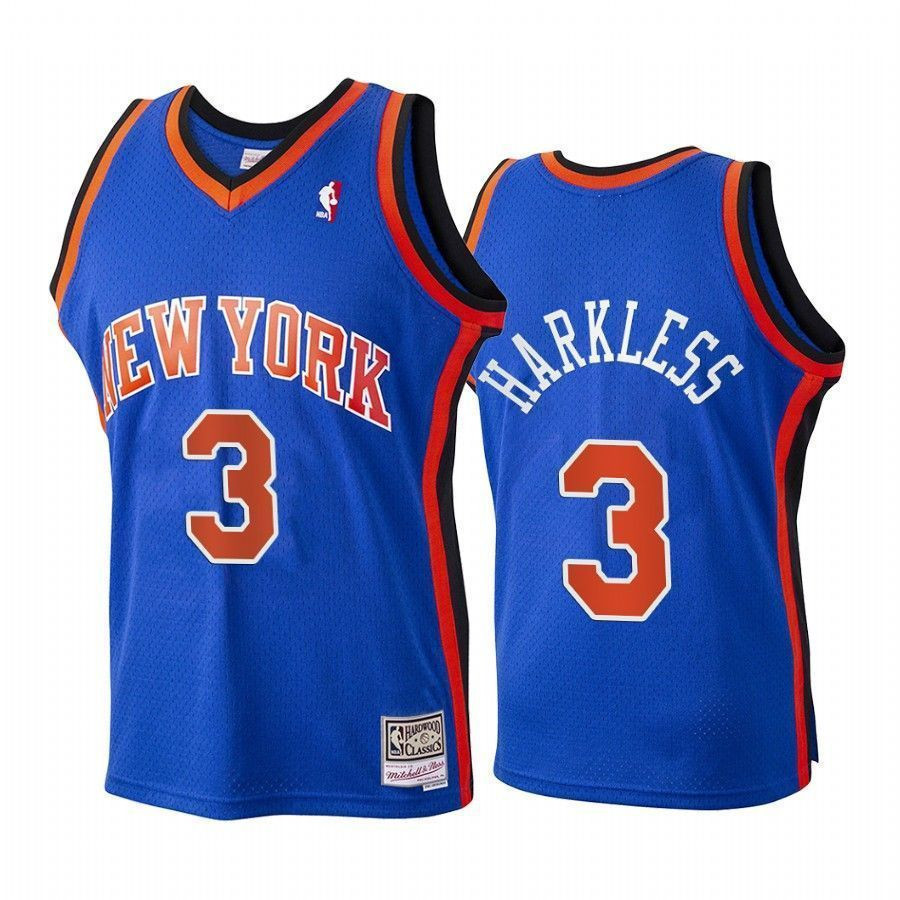 Youth Maurice Harkless New York Knicks Hardwood Classics Basketball Jersey - Blue - JS129 