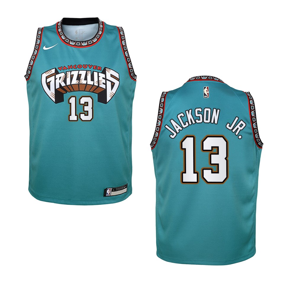 Youth Memphis Grizzlies #13 Jaren Jackson Jr. Hardwood Classics Swingman Basketball Jersey - Teal