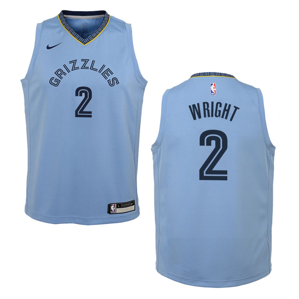Youth Memphis Grizzlies #2 Delon Wright Statement Swingman Basketball Jersey - Blue