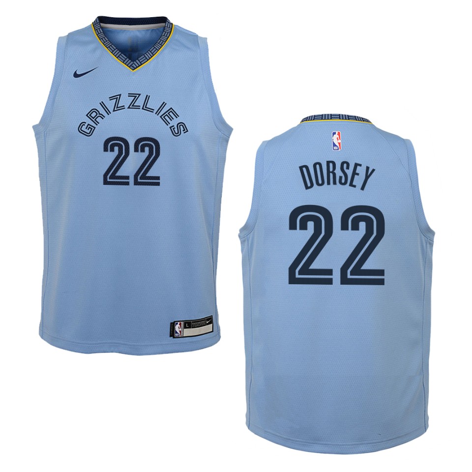 Youth Memphis Grizzlies #22 Tyler Dorsey Statement Swingman Basketball Jersey - Blue