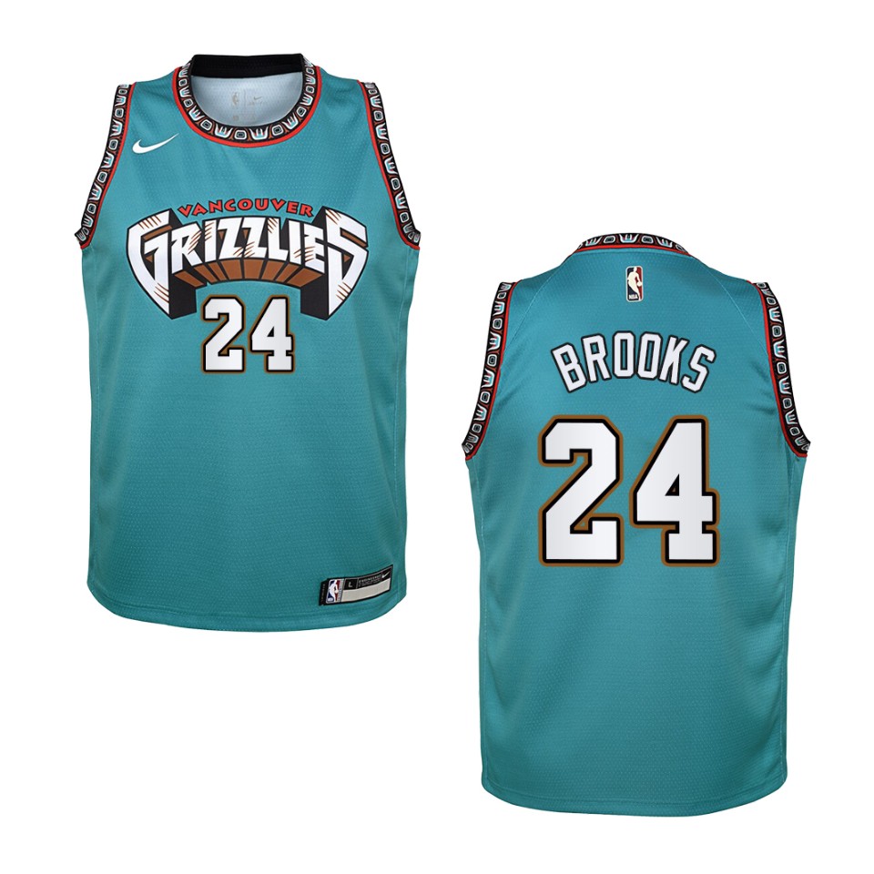Youth Memphis Grizzlies #24 Dillon Brooks Hardwood Classics Swingman Basketball Jersey - Teal