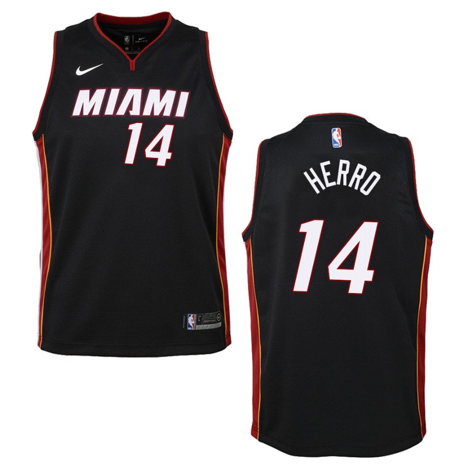 Youth Miami Heat #14 Tyler Herro Icon Swingman Basketball Jersey - Black