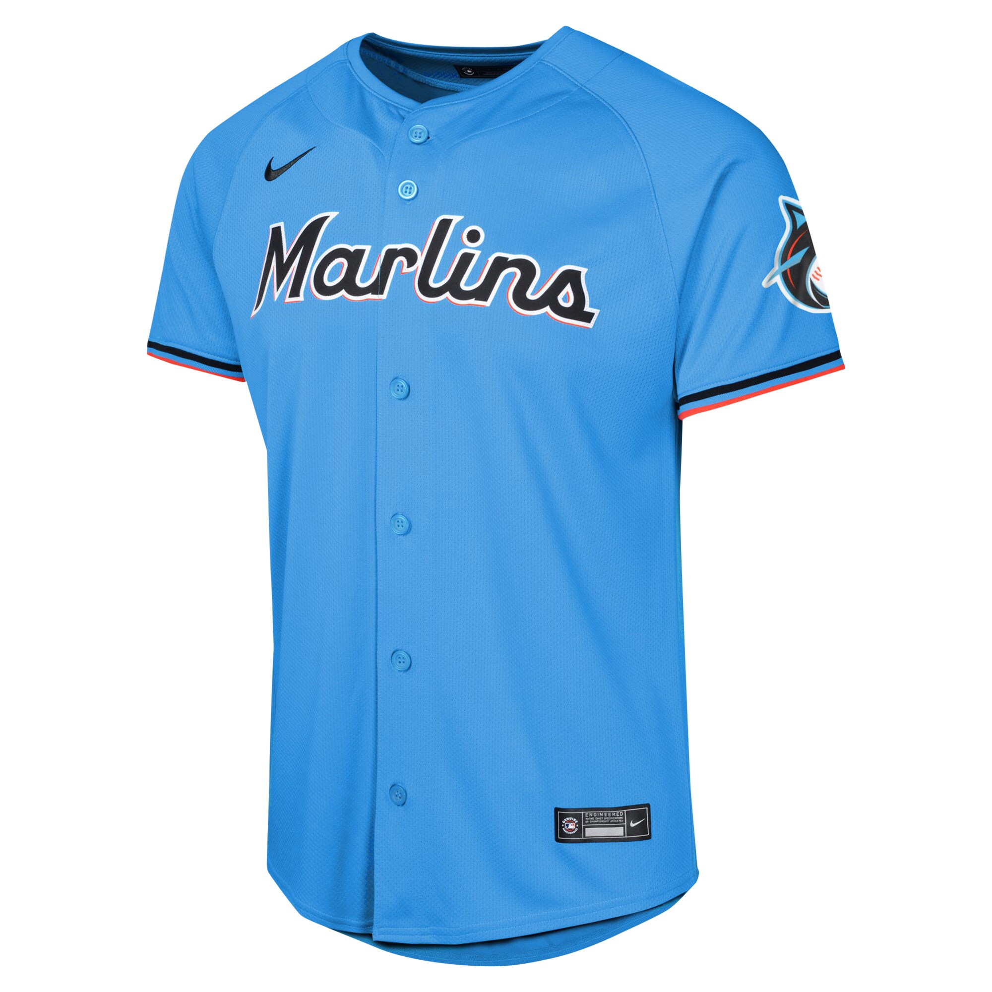 Alternative view of Youth Miami Marlins Blue Alternate Limited Baseball Jersey 