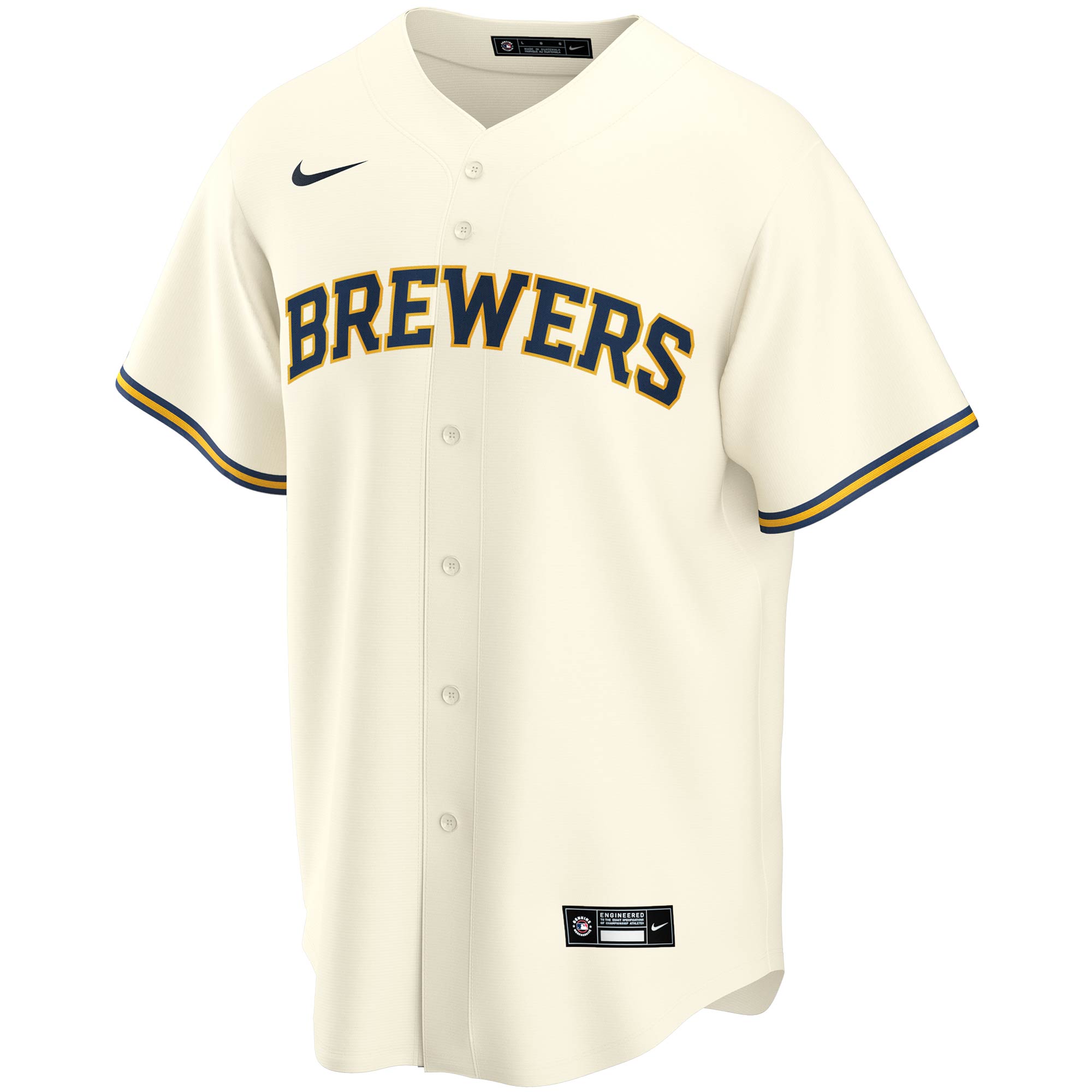 Alternative view of Youth Milwaukee Brewers Christian Yelich Cream Home Player Baseball Jersey 