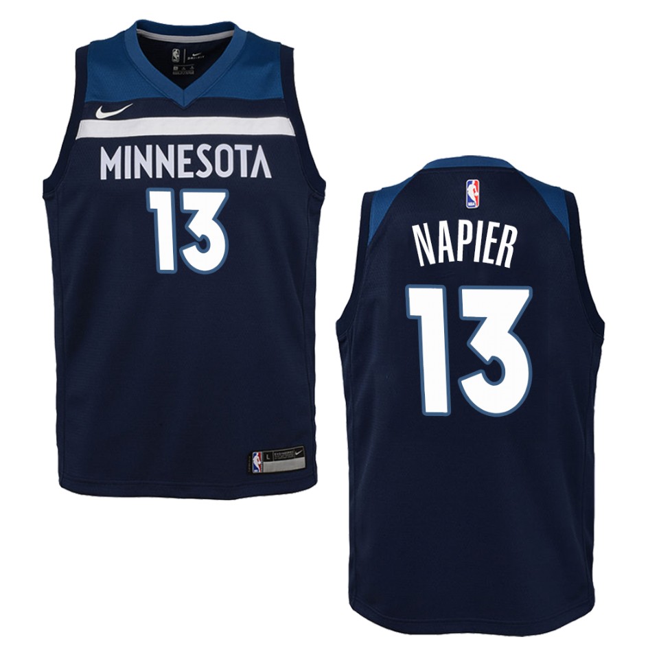 Youth Minnesota Timberwolves #13 Shabazz Napier Icon Swingman Basketball Jersey - Navy