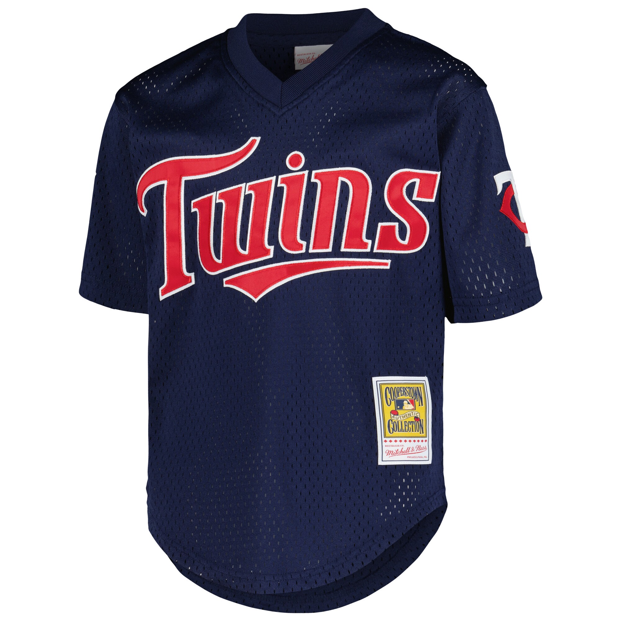 Alternative view of Youth Minnesota Twins David Ortiz Mitchell & Ness Navy Cooperstown Collection Mesh Batting Practice Baseball Jersey 