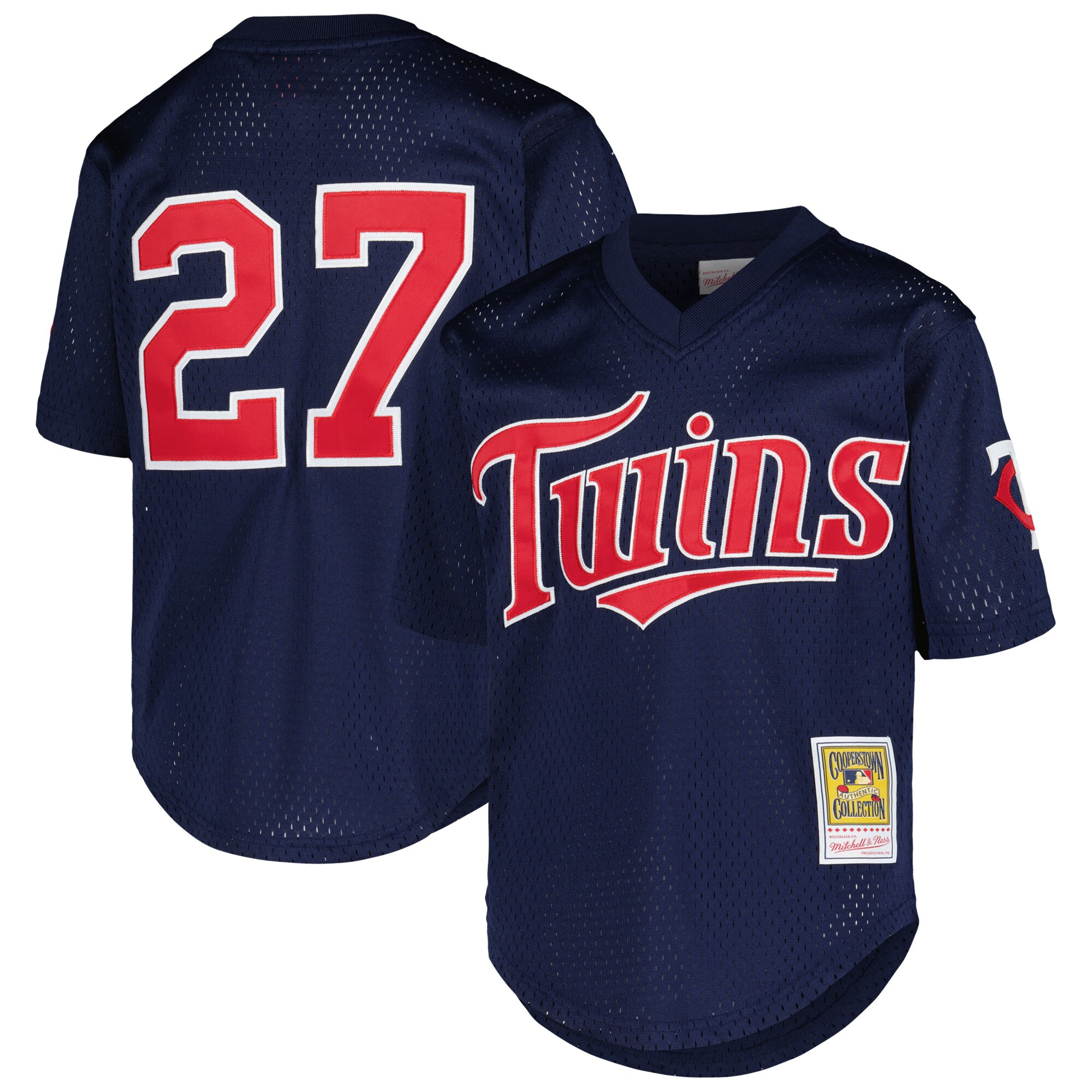 Youth Minnesota Twins David Ortiz Mitchell & Ness Navy Cooperstown Collection Mesh Batting Practice Baseball Jersey 