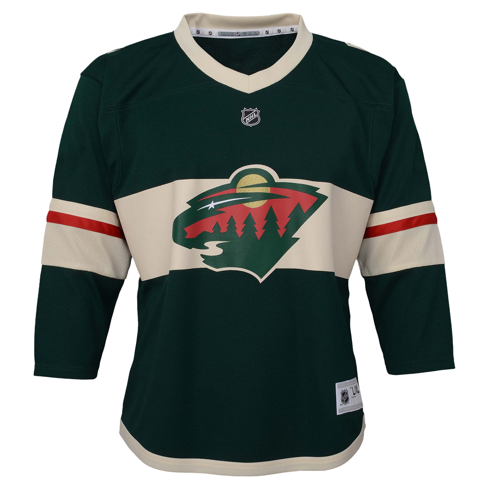 Alternative view of Youth Minnesota Wild Green Custom Hockey Jersey - JS330 