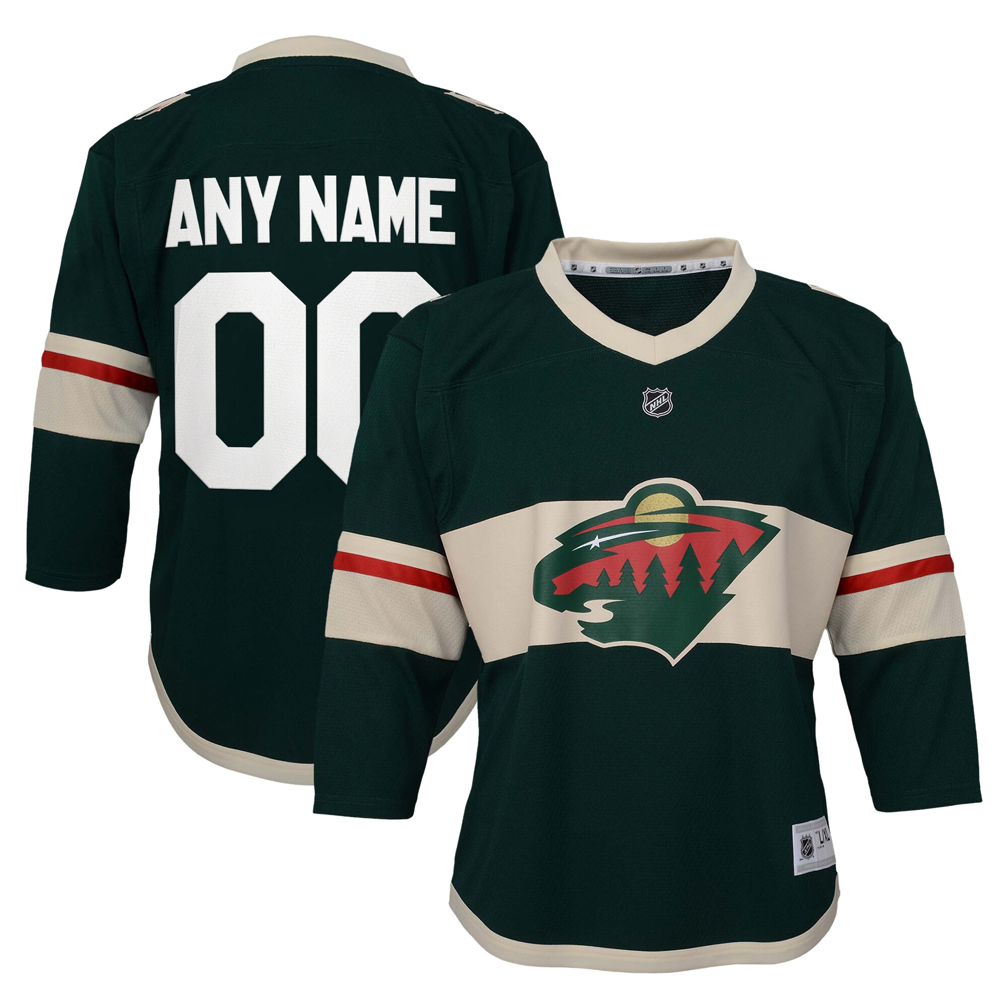 Youth Minnesota Wild Green Custom Hockey Jersey - JS330 