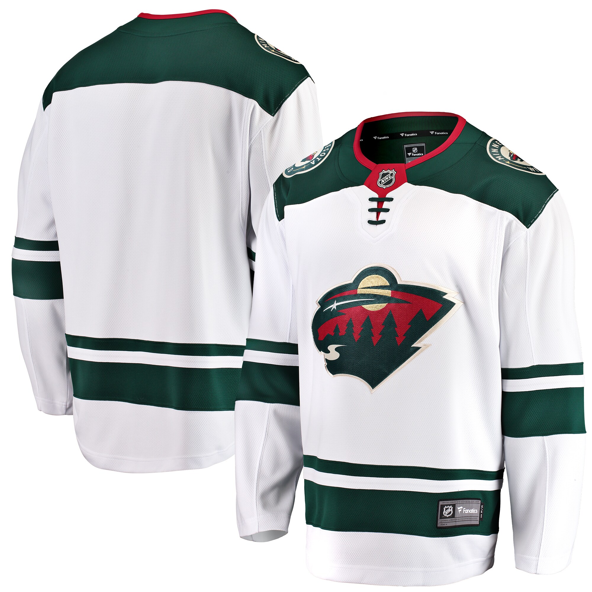 Youth Minnesota Wild White Away Breakaway Hockey Jersey - JS138 