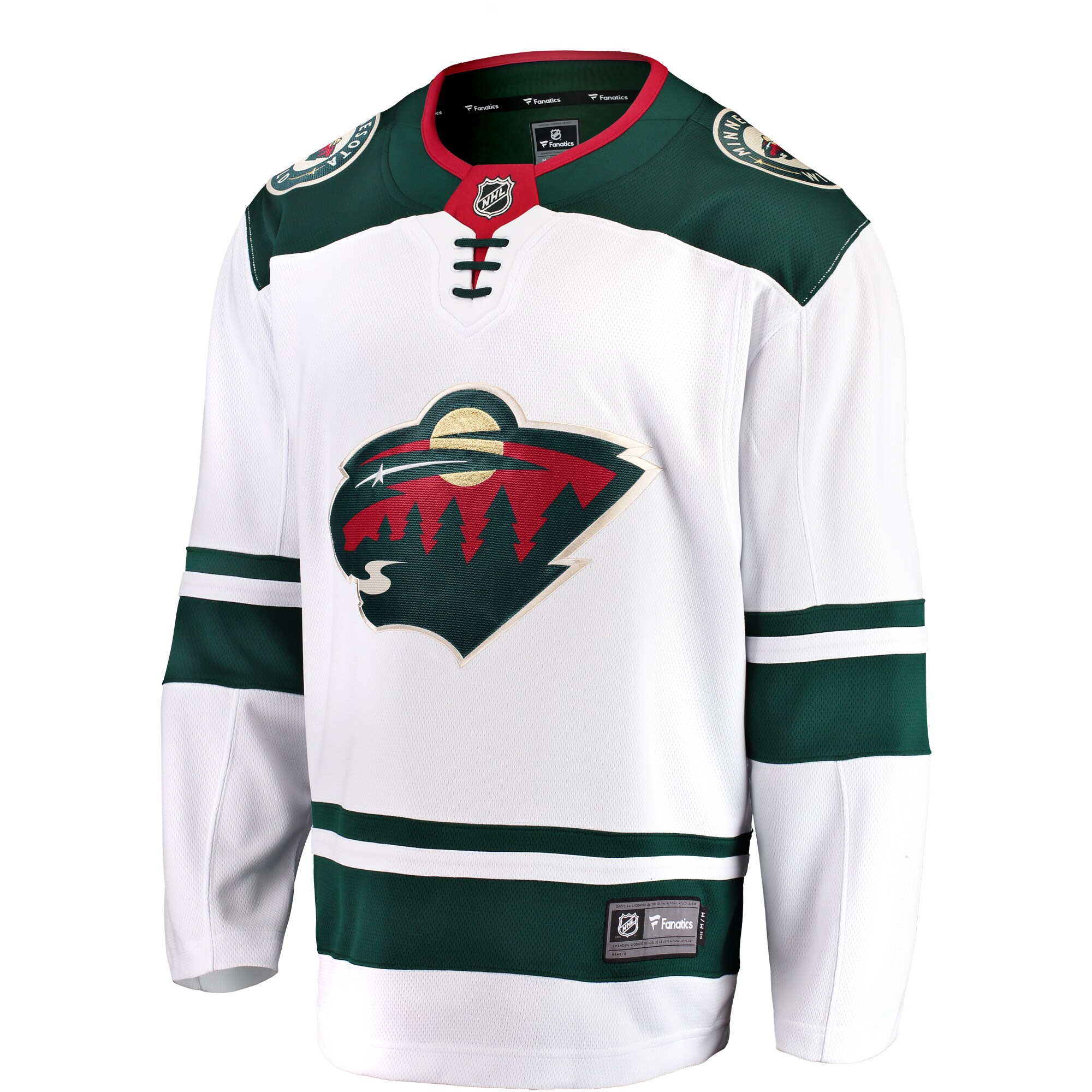 Alternative view of Youth Minnesota Wild White Away Breakaway Hockey Jersey - JS138 