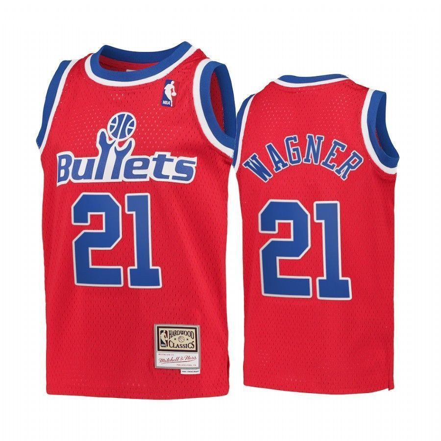 Youth Moritz Wagner Washington Wizards Kids Red Hardwood Classics Basketball Jersey - JS473