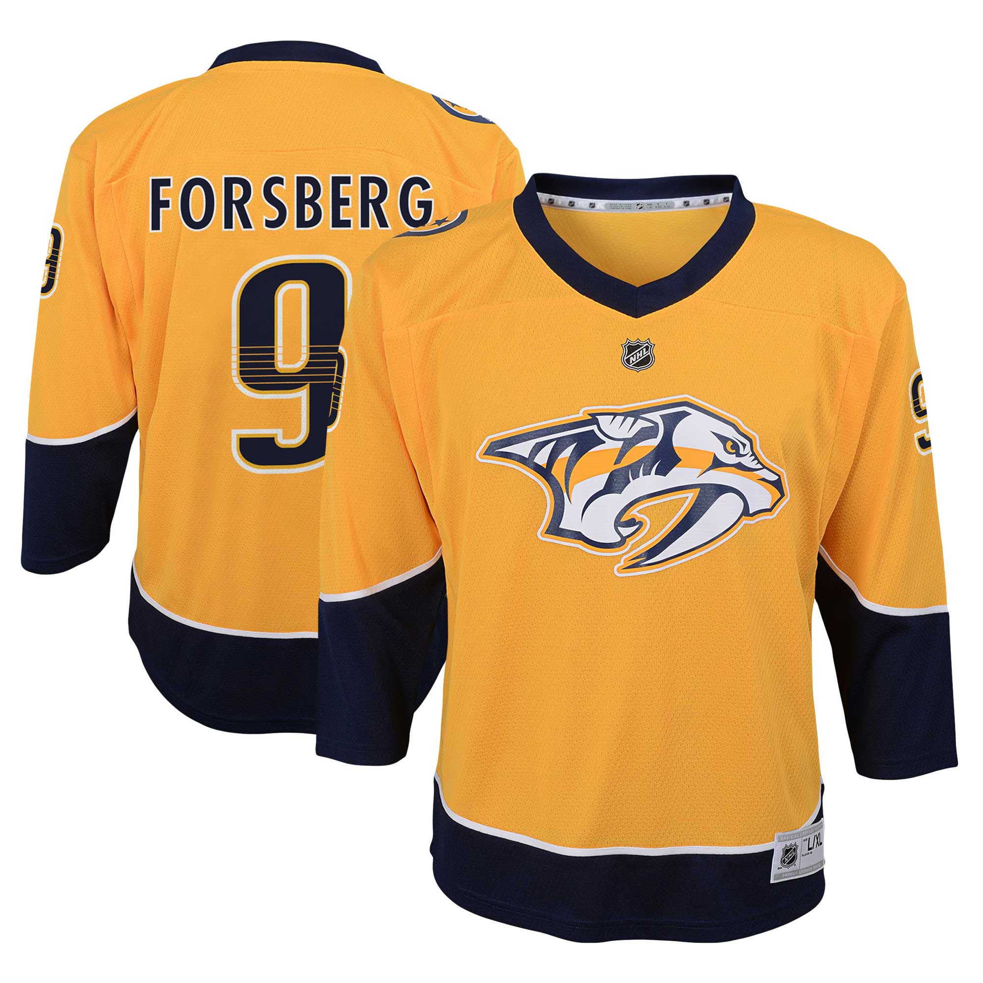Youth Nashville Predators Filip Forsberg Gold Home Player Hockey Jersey - JS230 