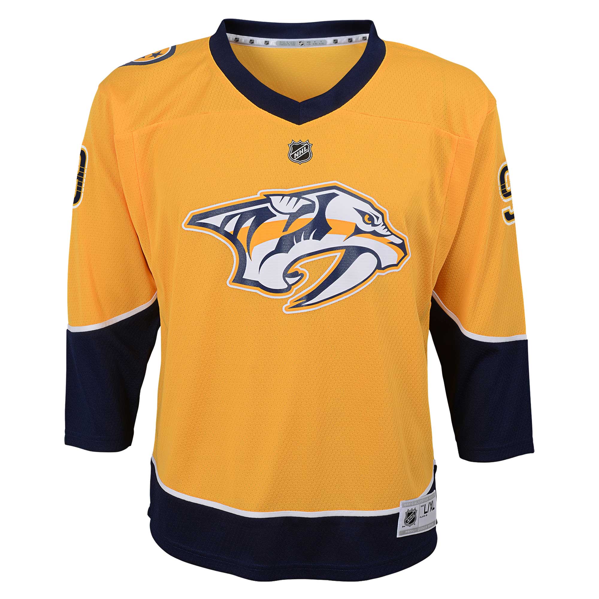 Alternative view of Youth Nashville Predators Filip Forsberg Gold Home Player Hockey Jersey - JS230 