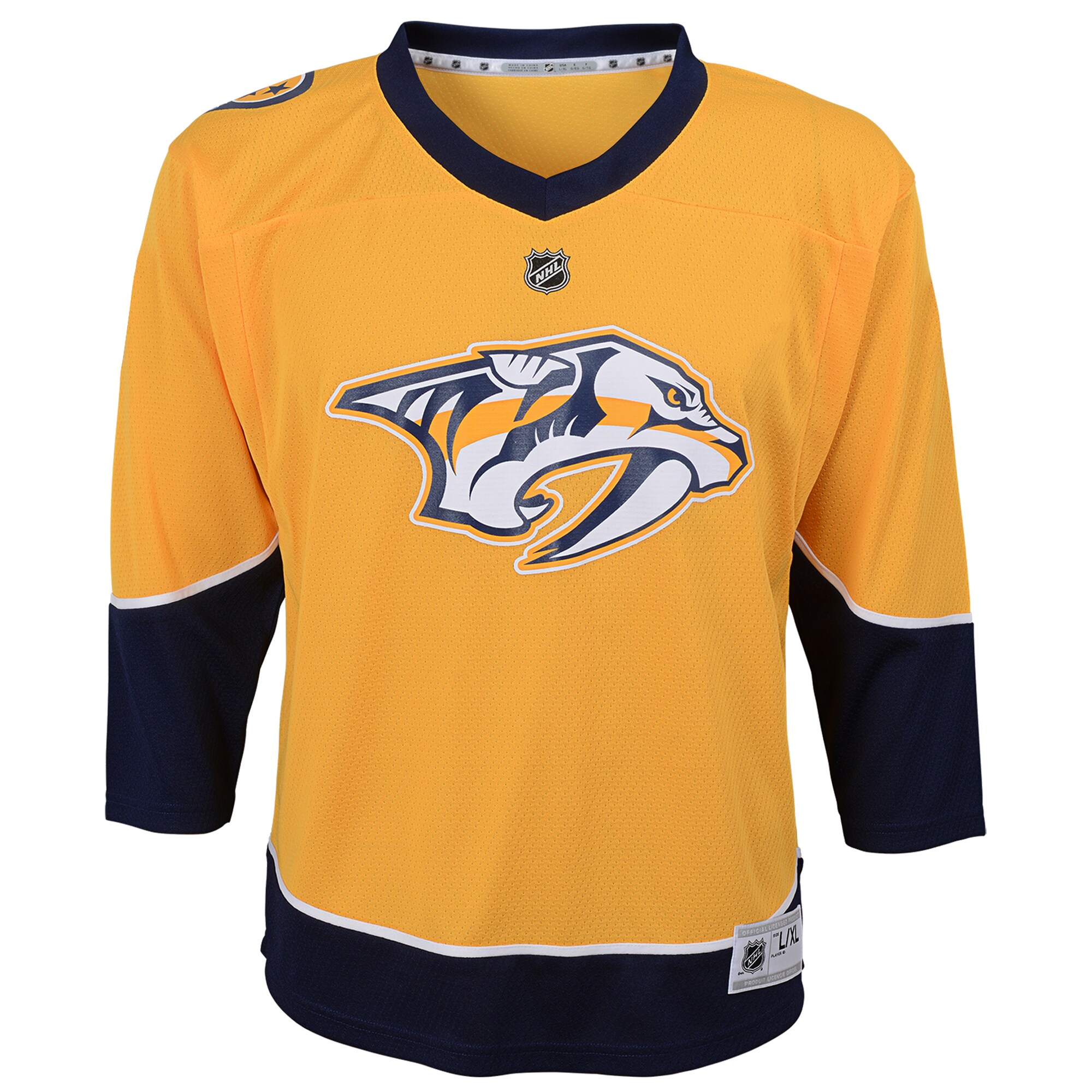 Alternative view of Youth Nashville Predators Gold Home Hockey Jersey - JS369 
