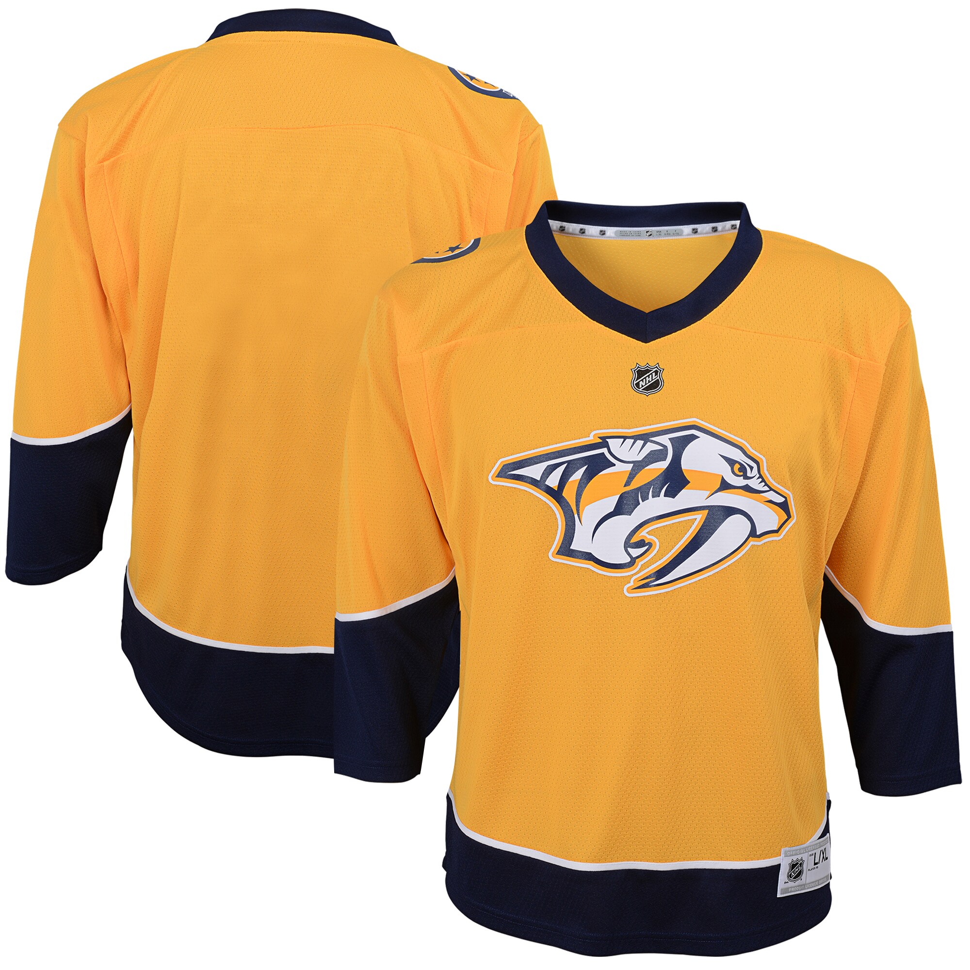 Youth Nashville Predators Gold Home Hockey Jersey - JS369 