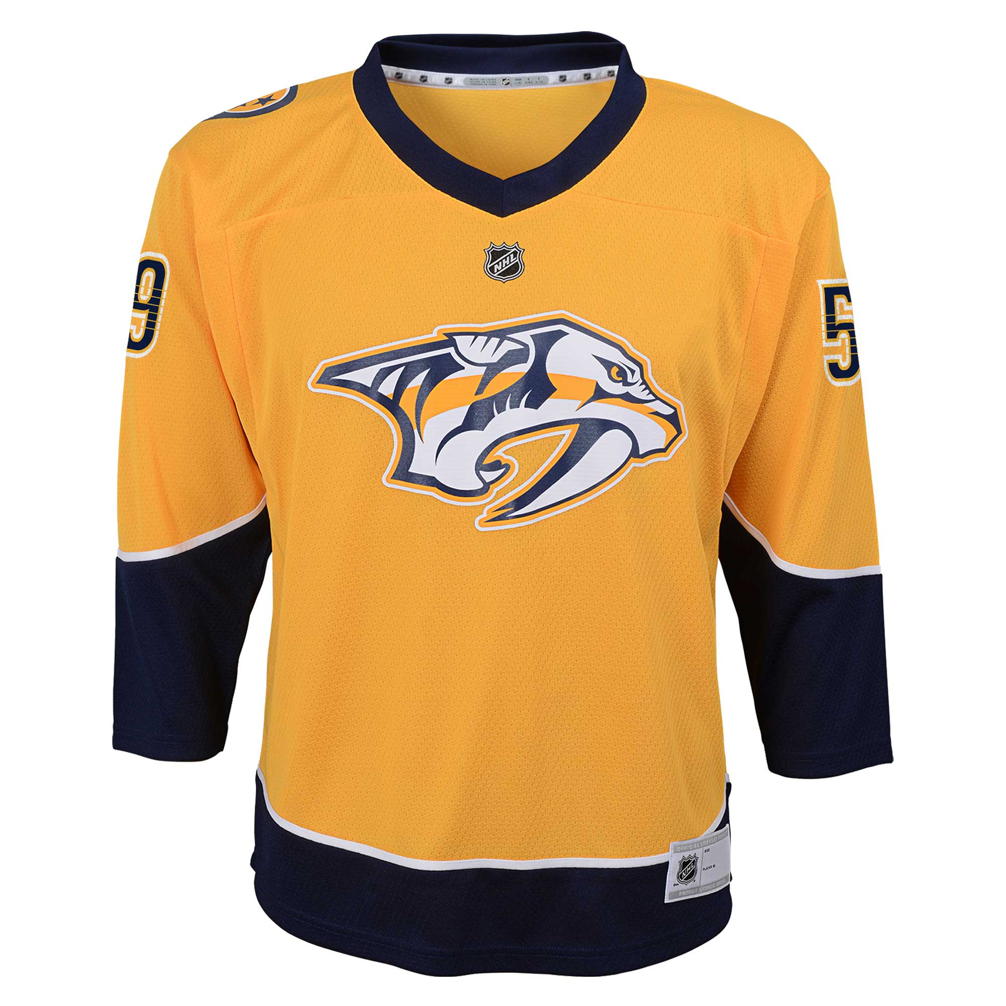 Alternative view of Youth Nashville Predators Roman Josi Gold Home Player Hockey Jersey - JS924 