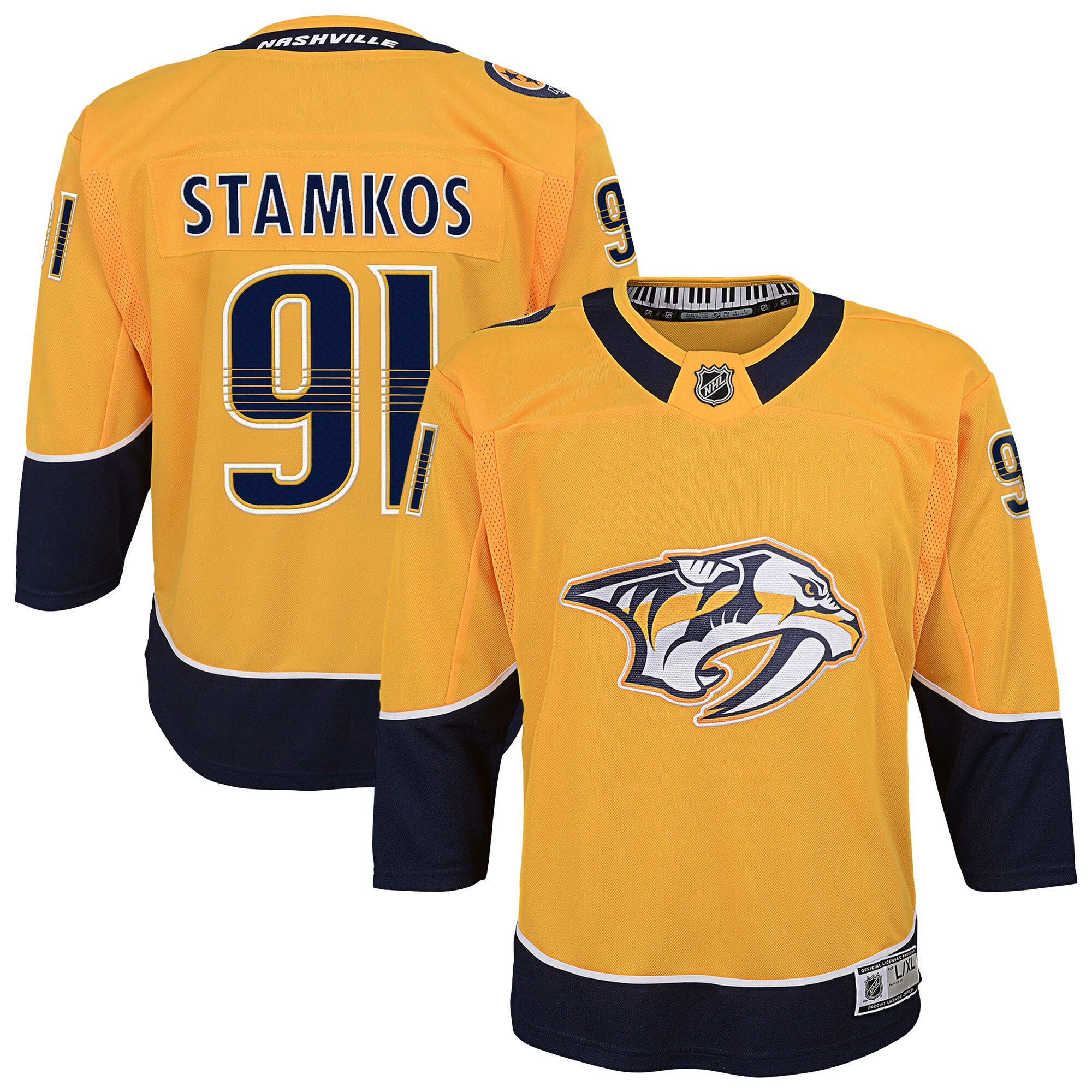 Youth Nashville Predators Steven Stamkos Gold Home Premier Player Hockey Jersey - JS134 