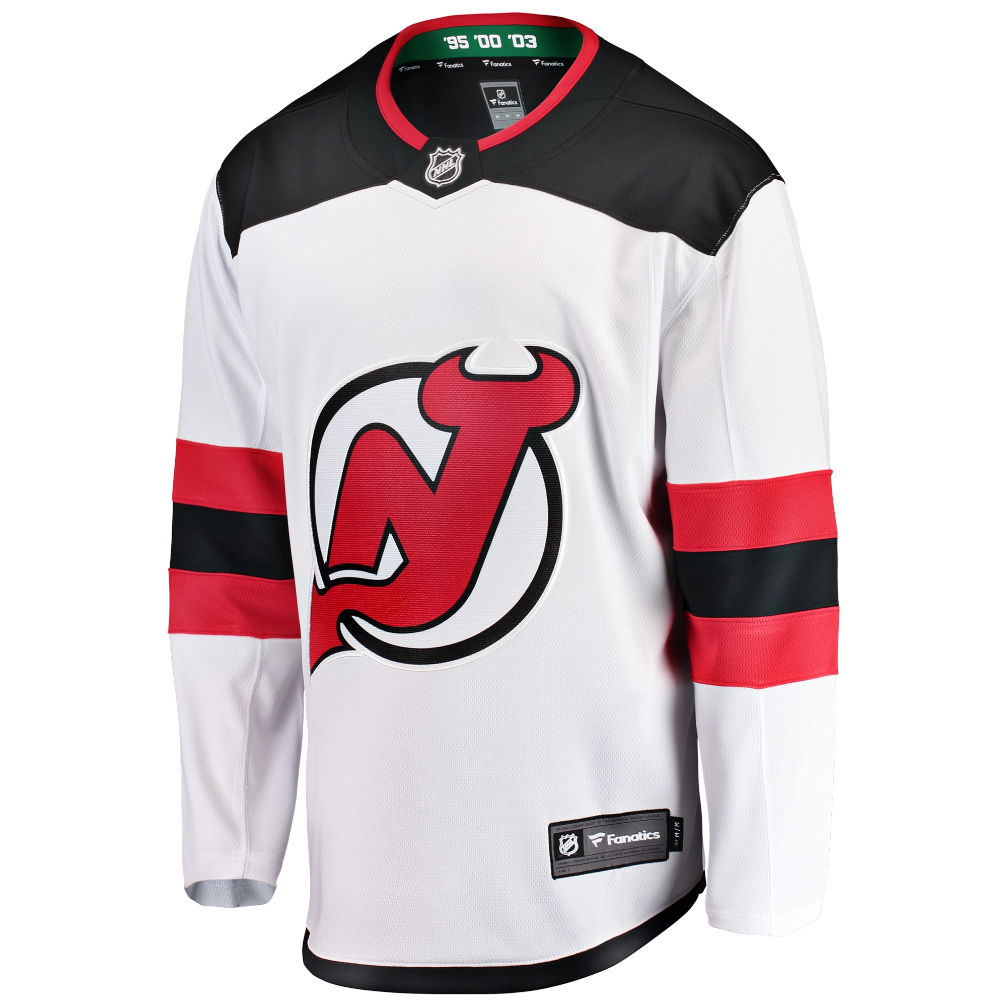 Alternative view of Youth New Hockey Jersey Devils White Away Breakaway Hockey Jersey - JS274 