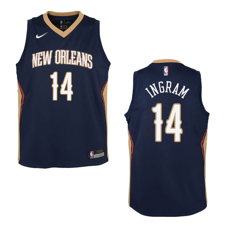 Youth New Orleans Pelicans #14 Brandon Ingram Icon Swingman Basketball Jersey - Navy