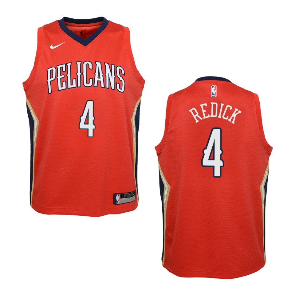 Youth New Orleans Pelicans #4 J.j. Redick Statement Swingman Basketball Jersey - Red