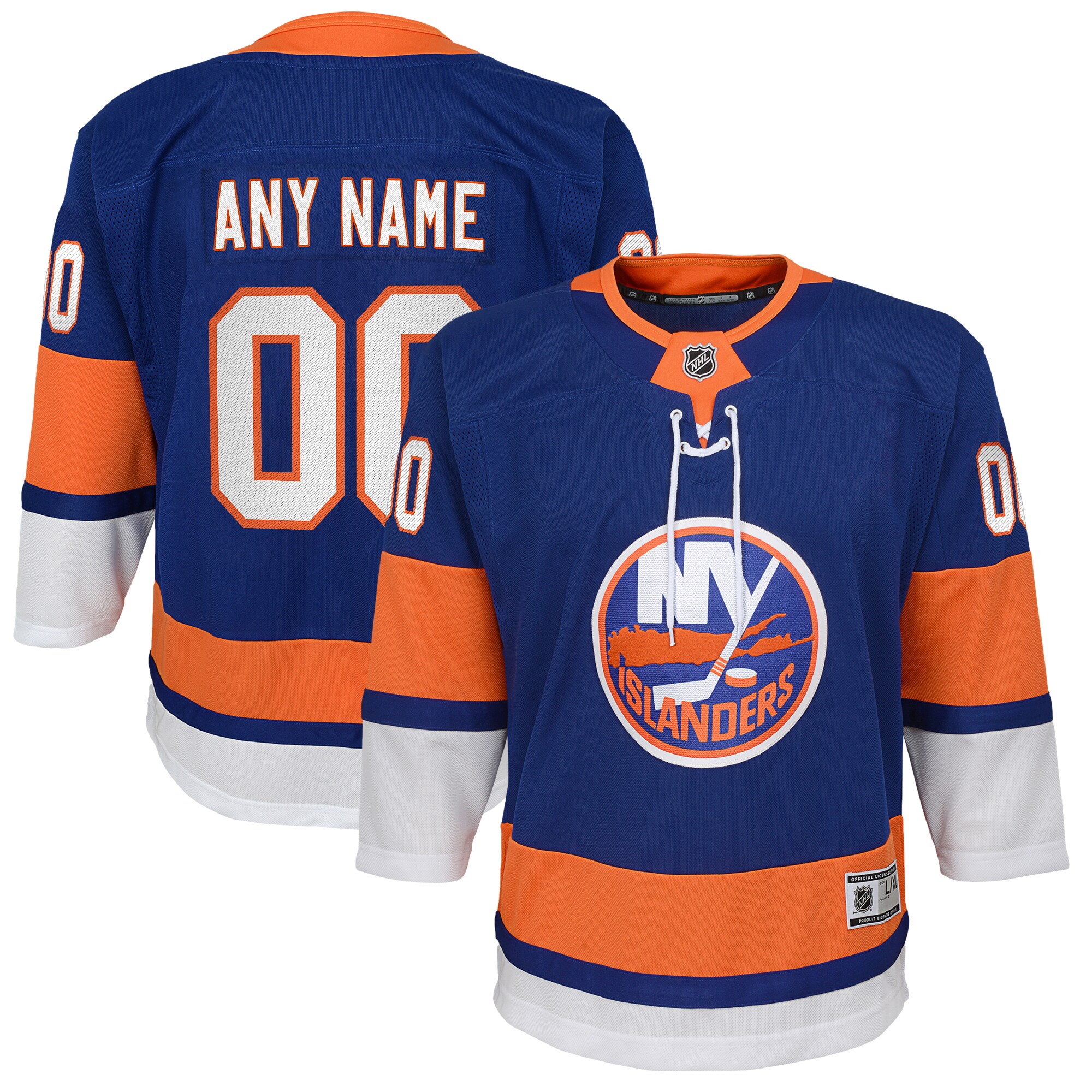 Youth New York Islanders Blue Home Premier Custom Hockey Jersey - JS177 