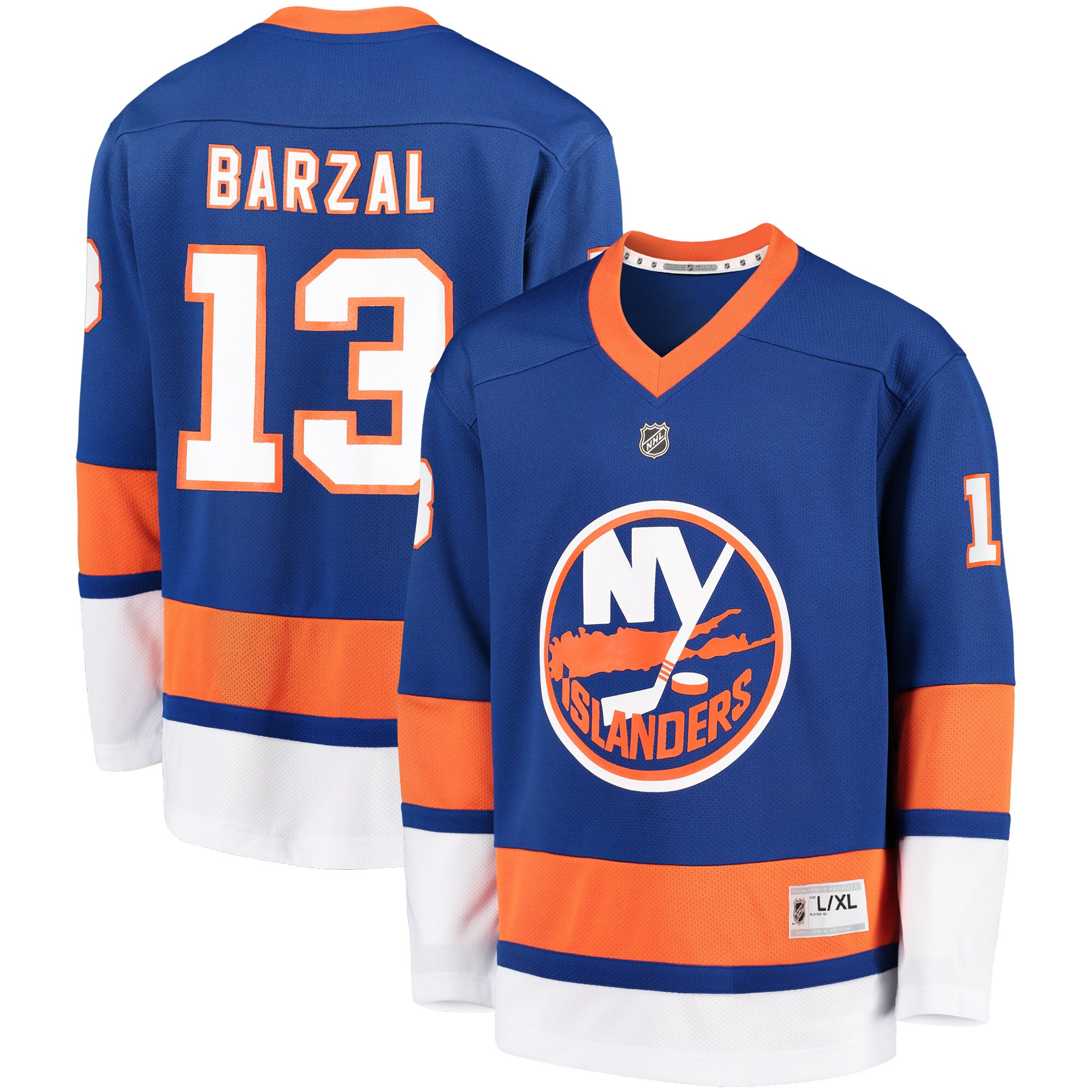 Youth New York Islanders Mathew Barzal Royal Home Player Hockey Jersey - JS687 