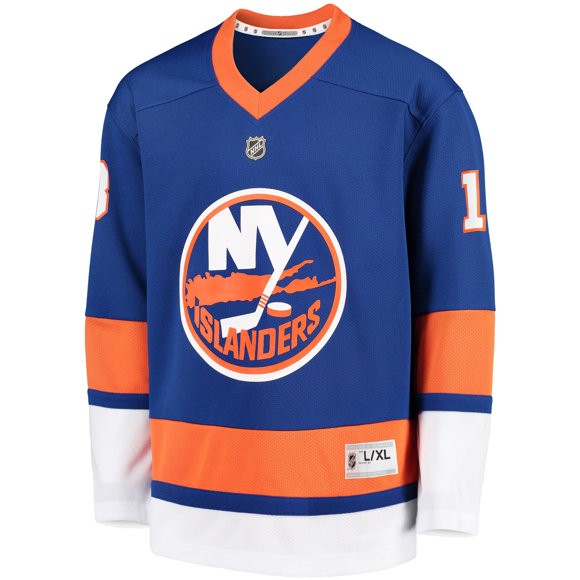 Alternative view of Youth New York Islanders Mathew Barzal Royal Home Player Hockey Jersey - JS687 