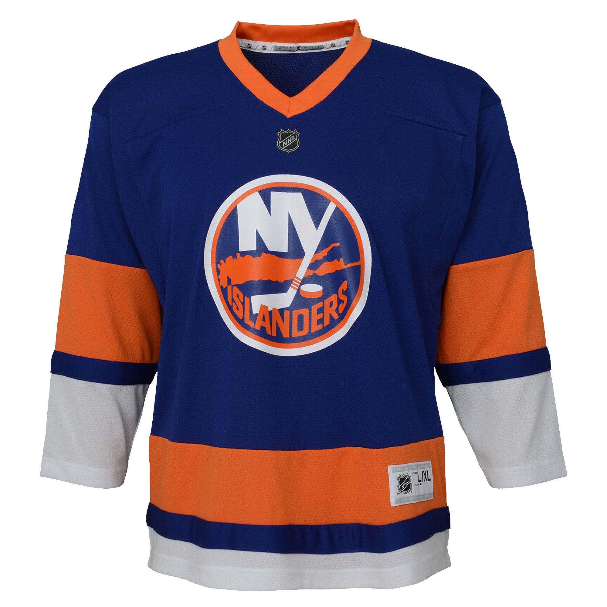 Alternative view of Youth New York Islanders Royal Home Custom Hockey Jersey - JS637 