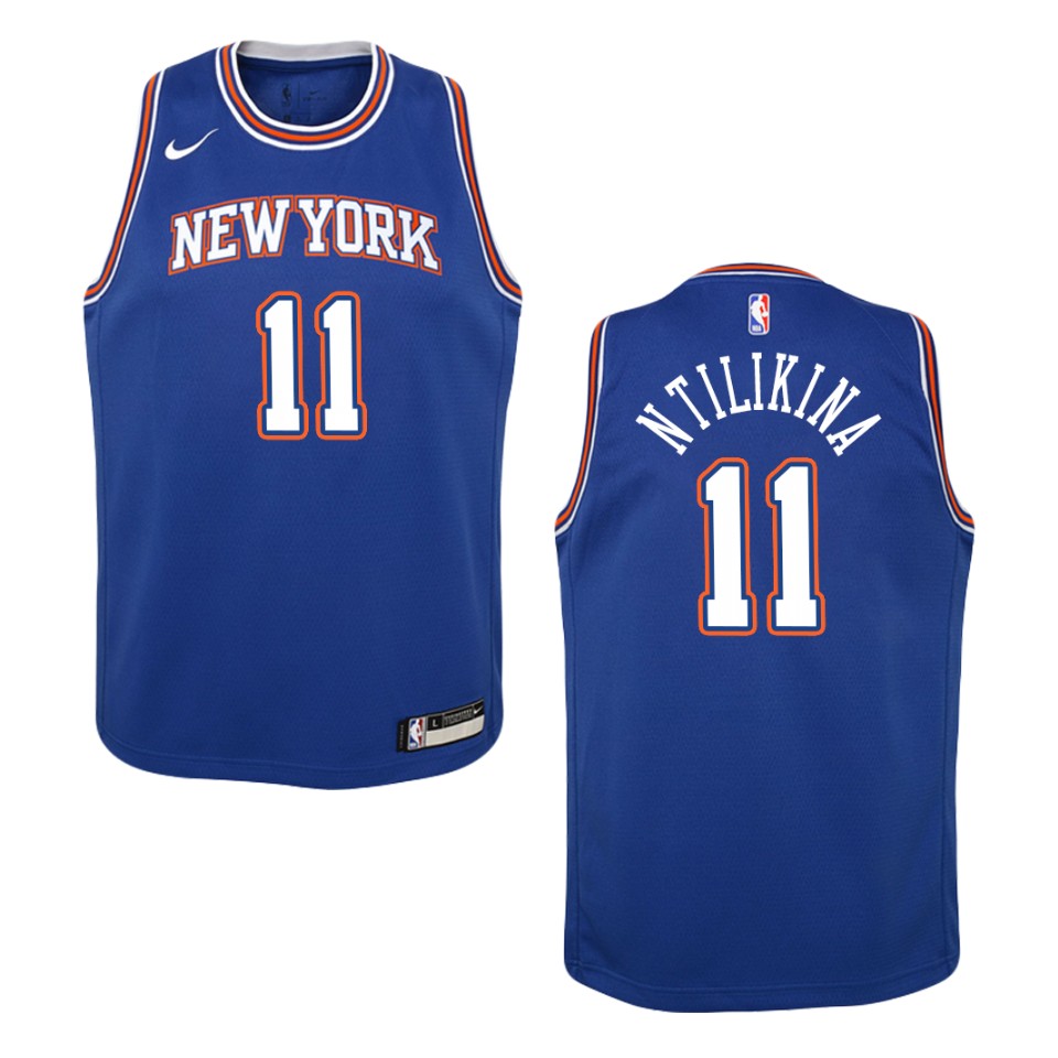 Youth New York Knicks #11 Frank Ntilikina Statement Swingman Basketball Jersey - Royal