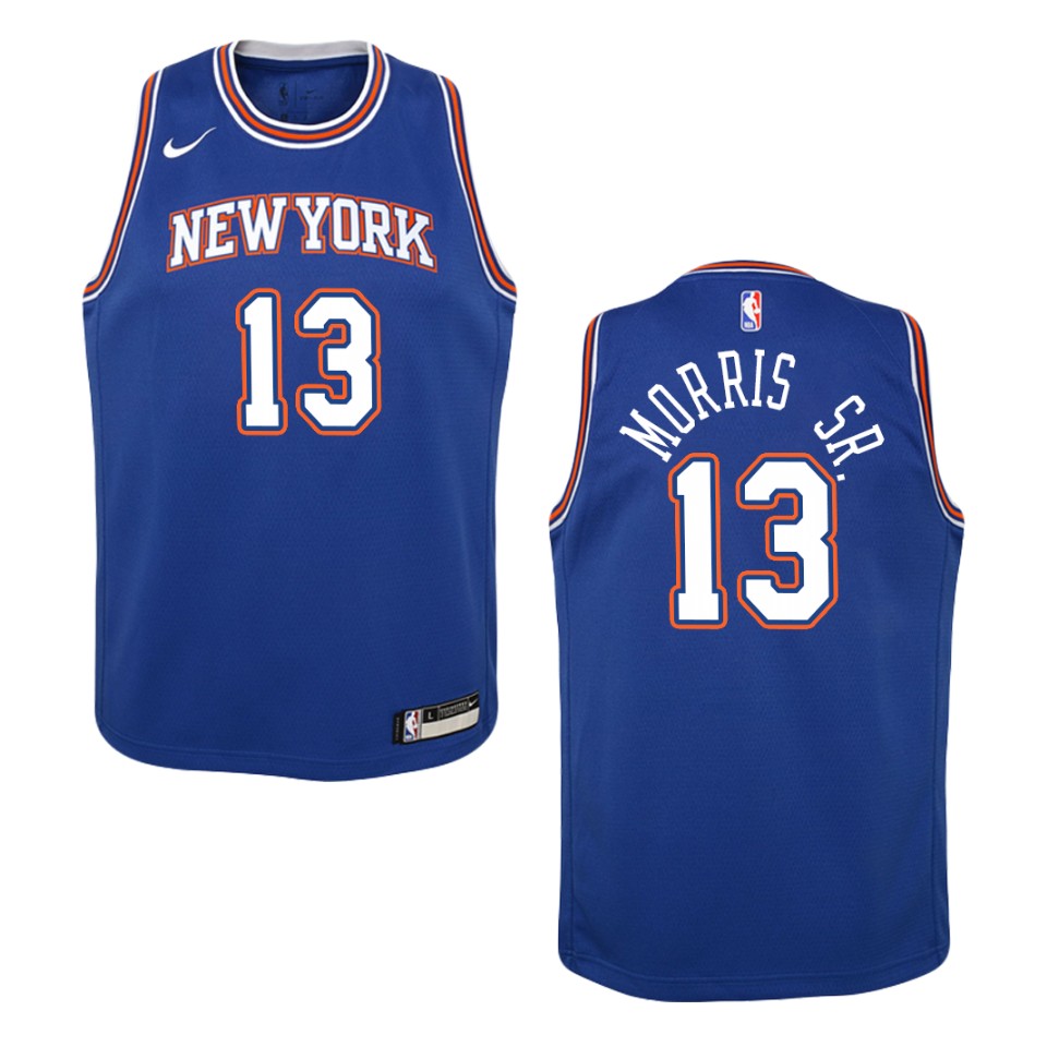 Youth New York Knicks #13 Marcus Morris Sr. Statement Swingman Basketball Jersey - Royal